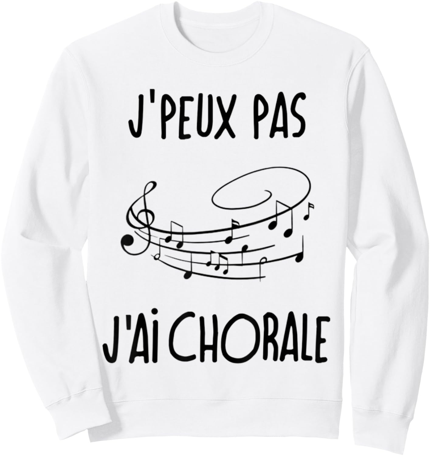Je peux pas j'ai choir choir , white, S Sweatshirt - Sweatshirt | White