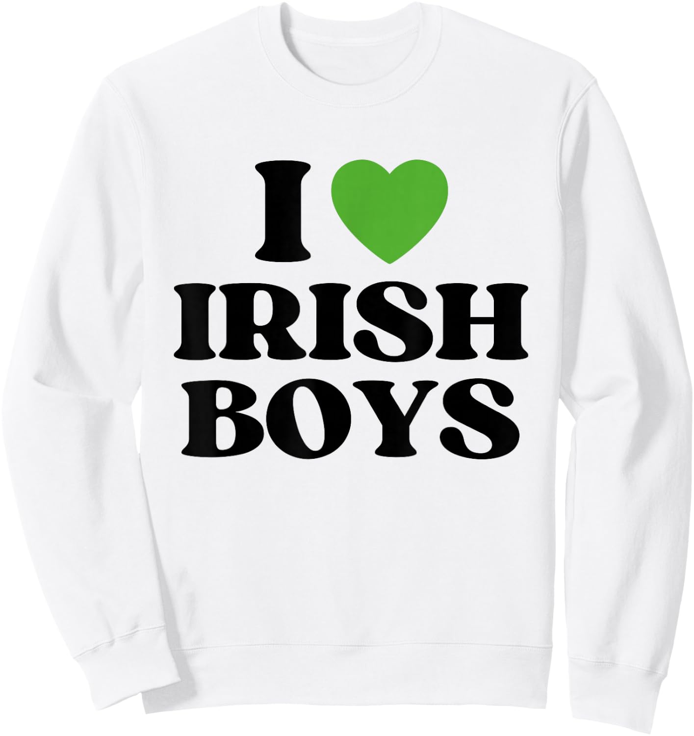 Funny I Love Irish Boys I Red Heart British Boys Irland Sweatshirt - Sweatshirt | White