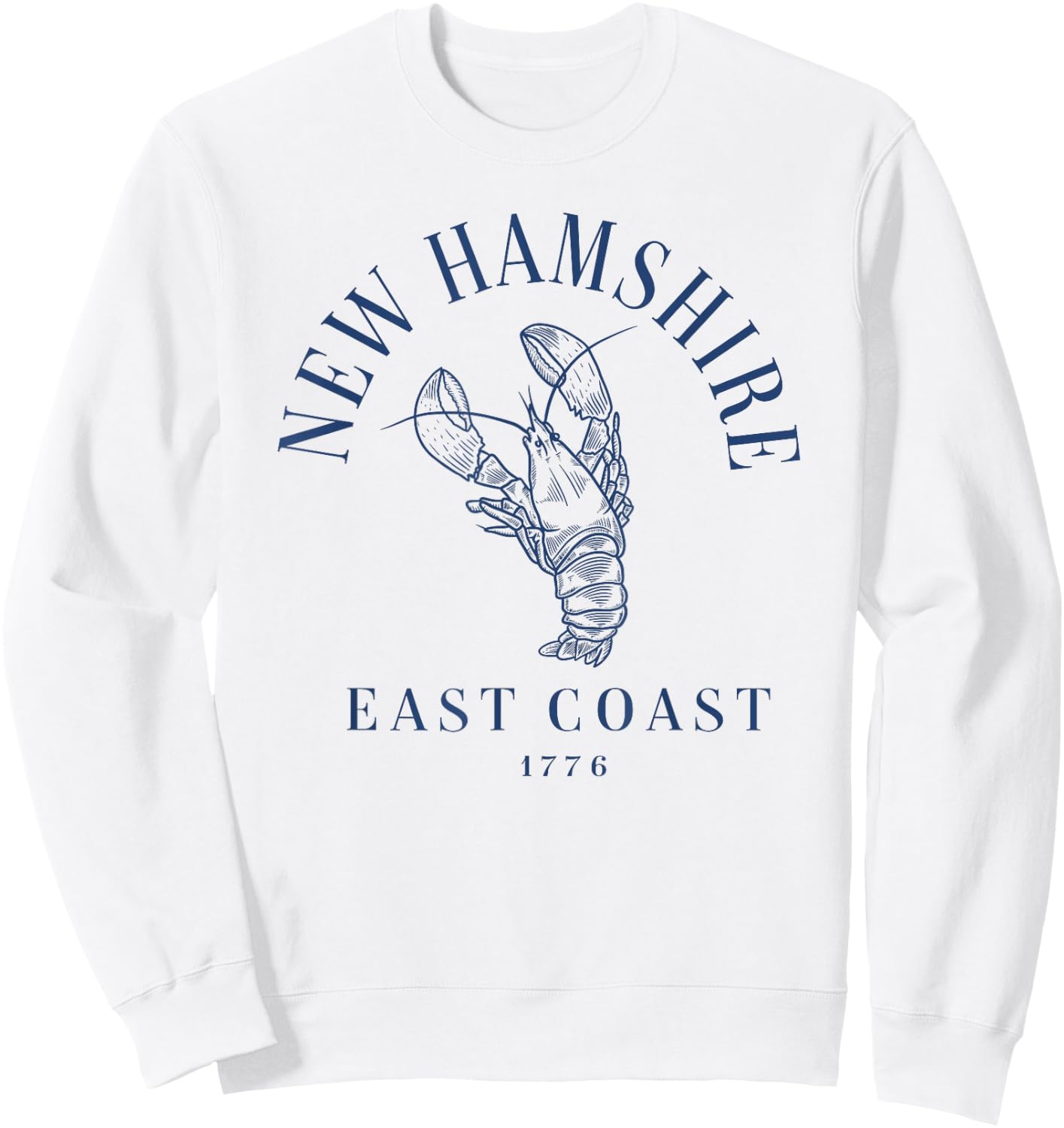 New Hampshire Lobster Vintage Sweatshirt - Sweatshirt | White