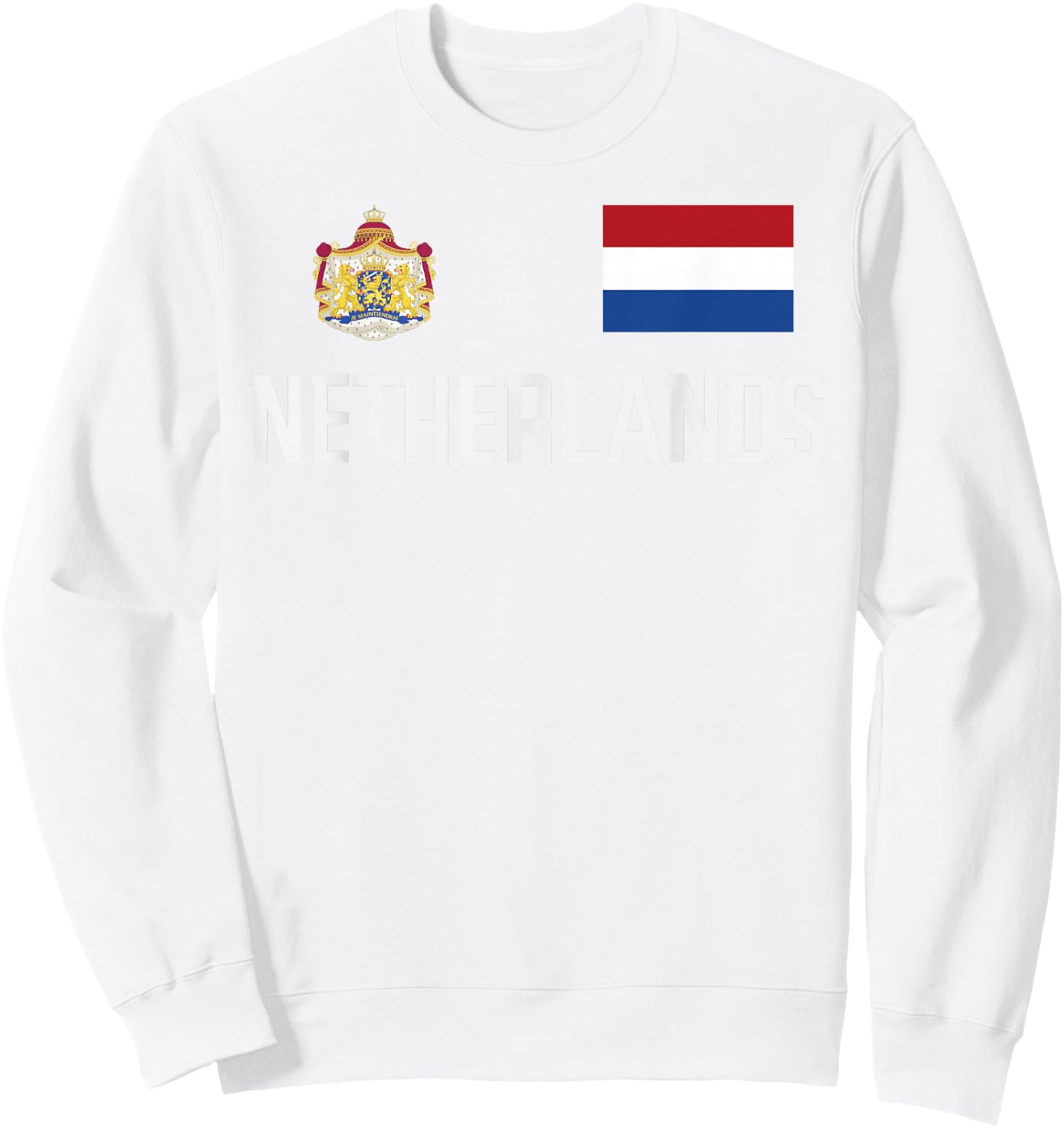 Netherlands Flag Football Soccer Fan Men Women Kids Sweatshirt - Sweatshirt | White