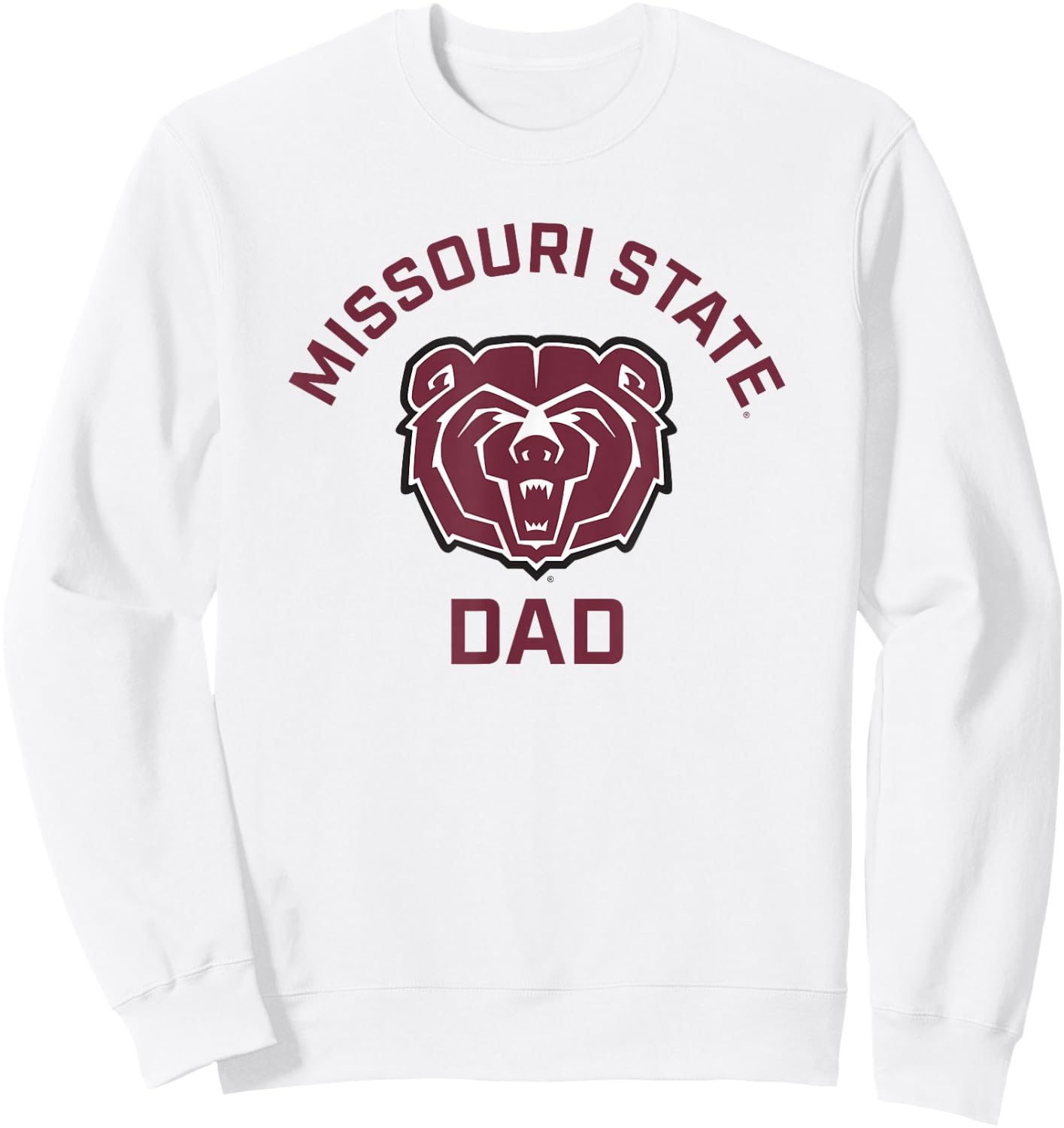 Missouri State University MSU Bears Arched Dad Sweatshirt - Sweatshirt | White