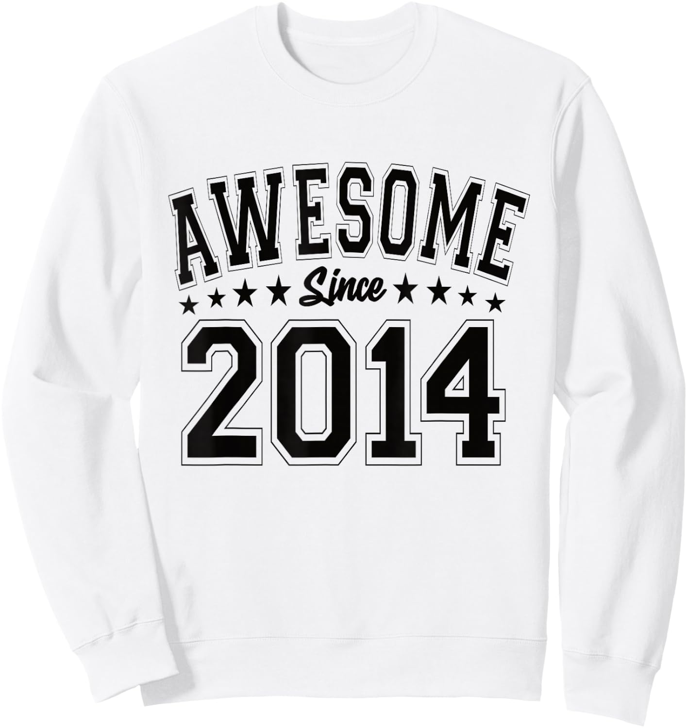 Awesome Since 2014 Birthday Awesome Vintage 2014 Sweatshirt - Sweatshirt | White