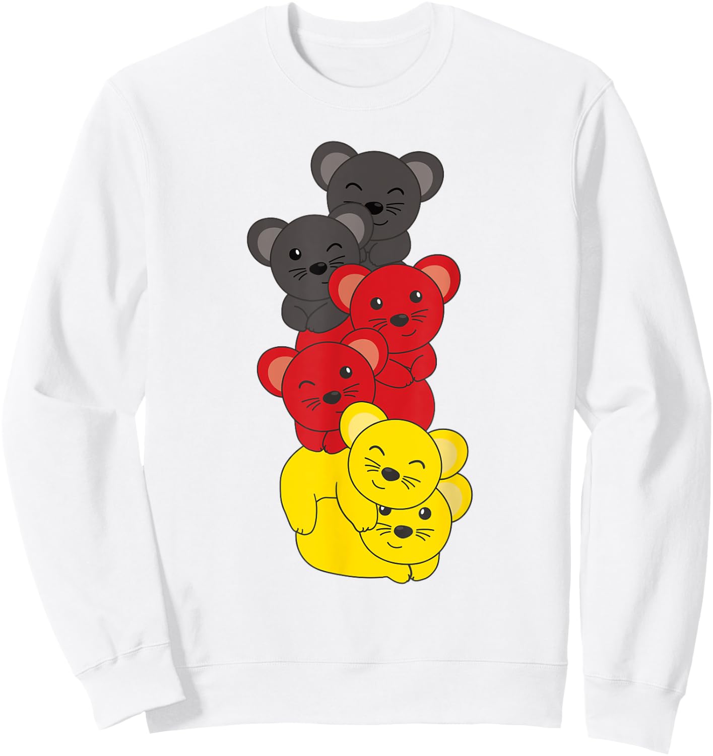 Deutsche flagge Maus deutsch Deutschland Mäuse Sweatshirt - Sweatshirt | White