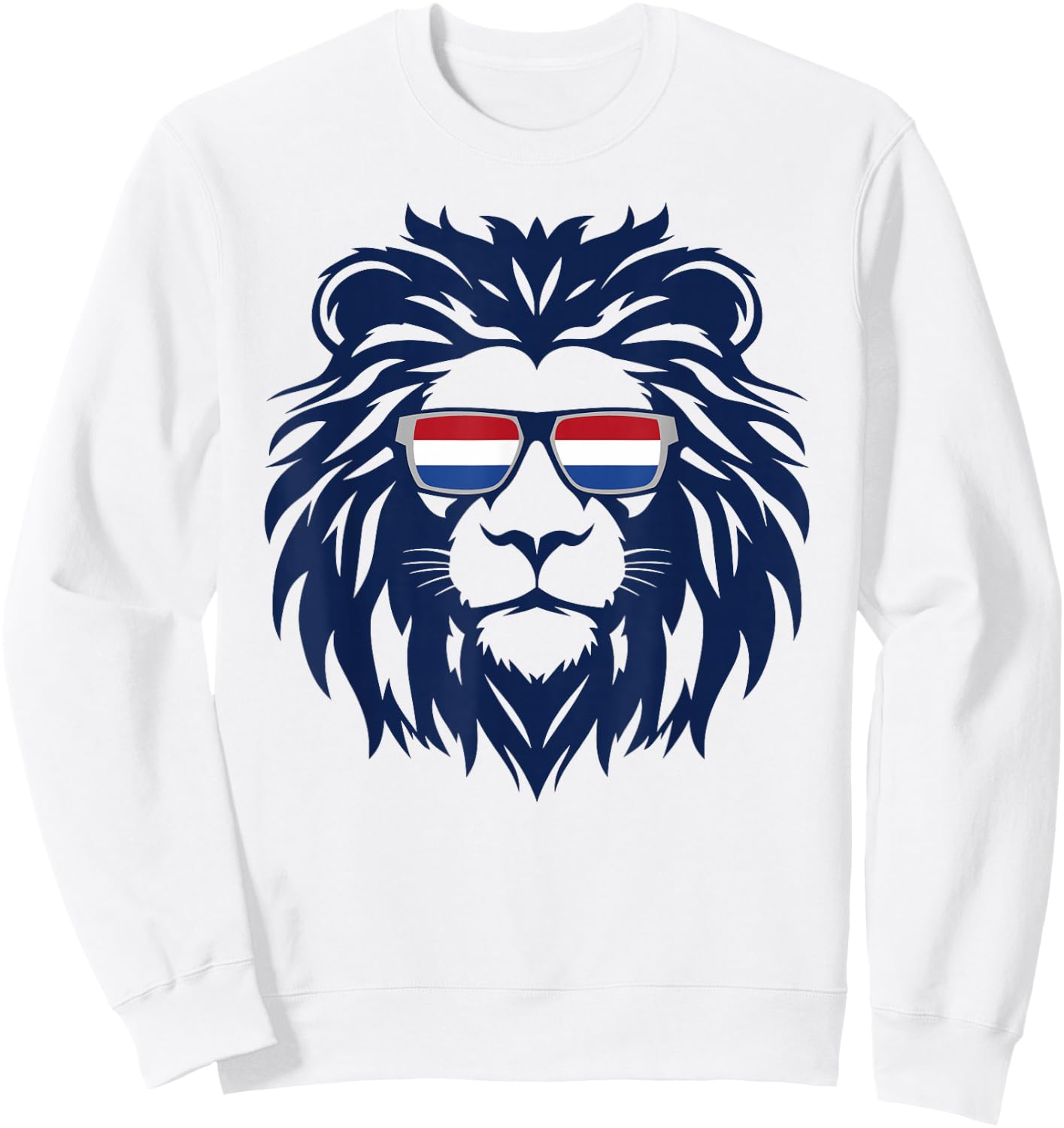 Dutch Flag Leo, Netherlands. Dutch Holland, Orange , Orange, S Sweatshirt - Sweatshirt | White