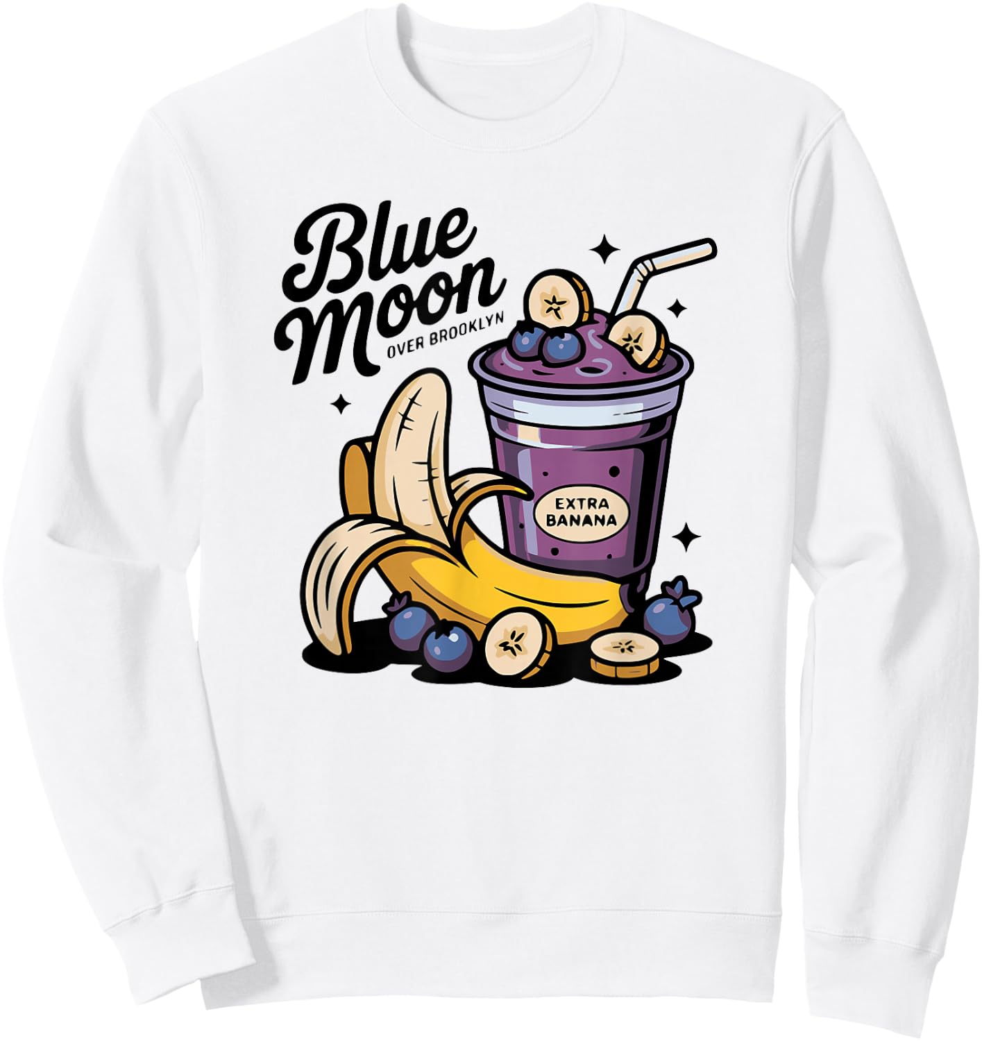 Blauer Mond in Kanada über Brooklyn Extra Banana Sweatshirt - Sweatshirt | White