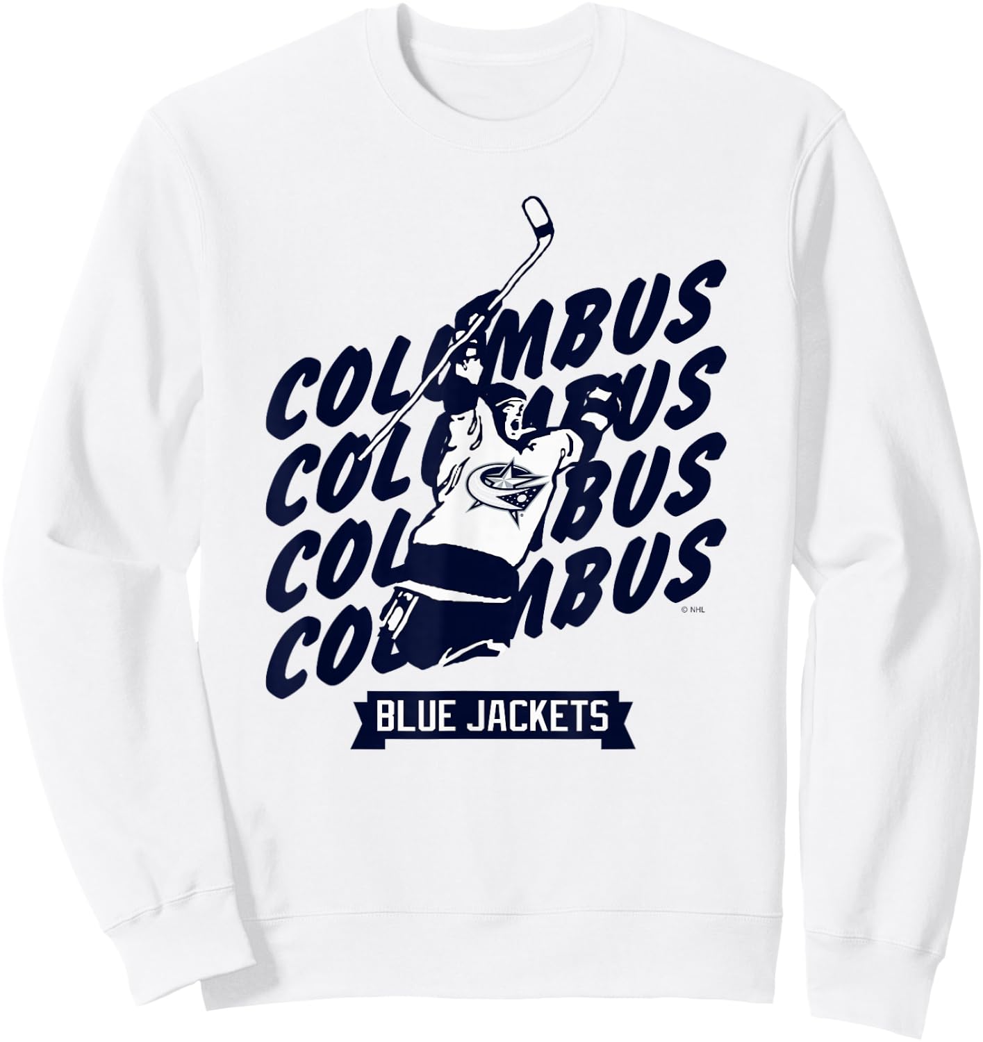 Columbus Blue Jackets Graffiti Red Officially Licensed Sweatshirt - Sweatshirt | White
