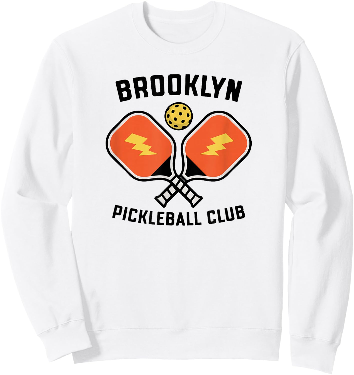 Brooklyn Pickleball Club Pickle Ball Team Retro Sweatshirt - Sweatshirt | White