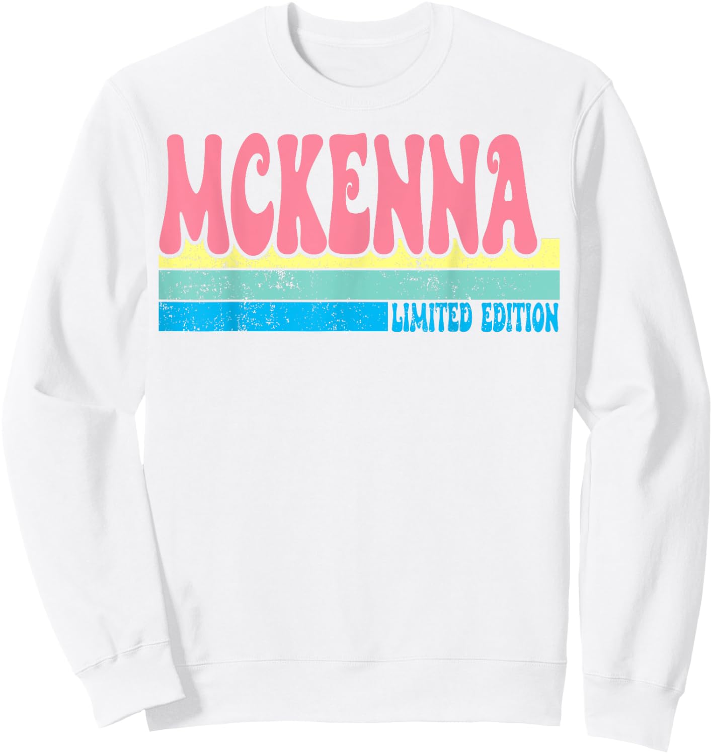 MCKENNA Name Personalized Cute Idea Groovy Women MCKENNA Sweatshirt - Sweatshirt | White