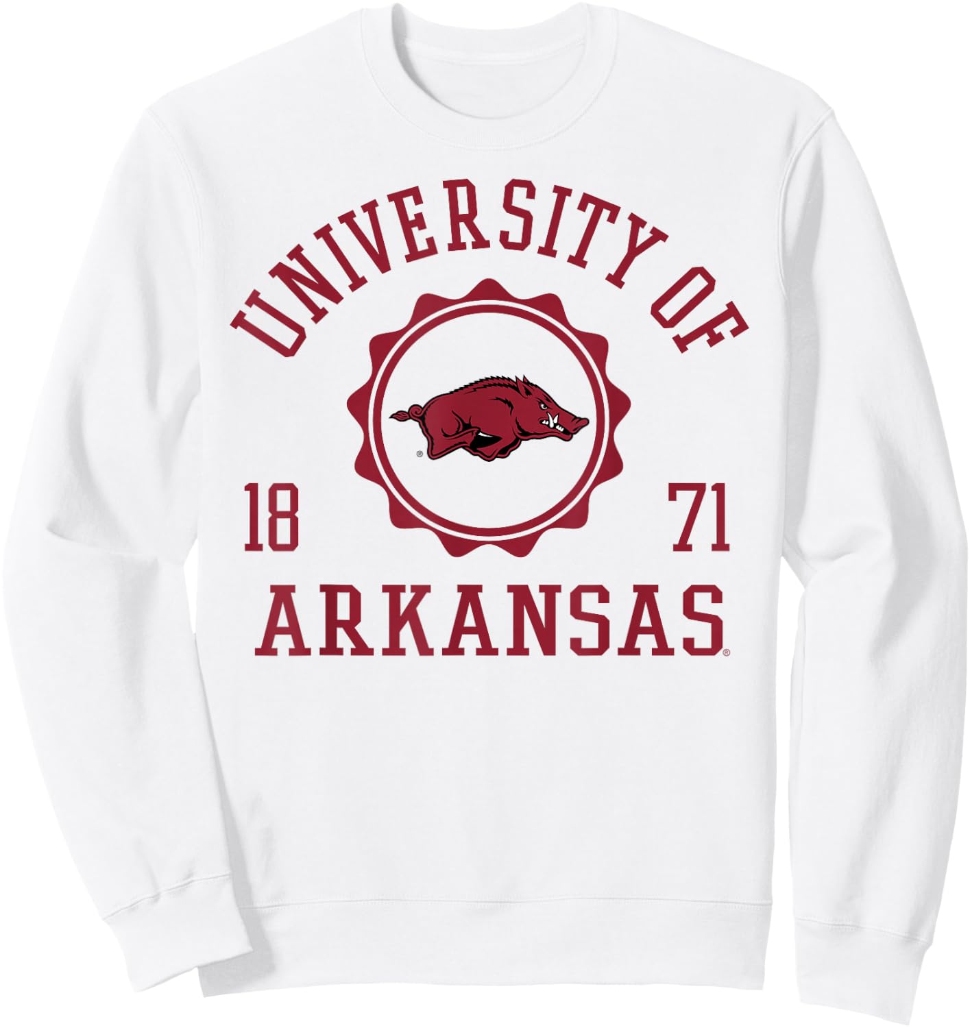 Arkansas Razorbacks Stamp Officially Licensed Sweatshirt - Sweatshirt | White