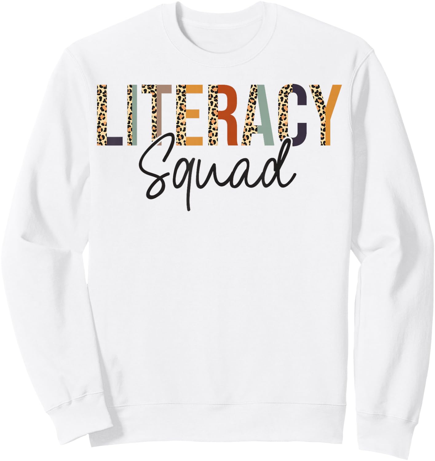 Literacy Squad Team Back To School Literacy Teacher Sweatshirt - Sweatshirt | White