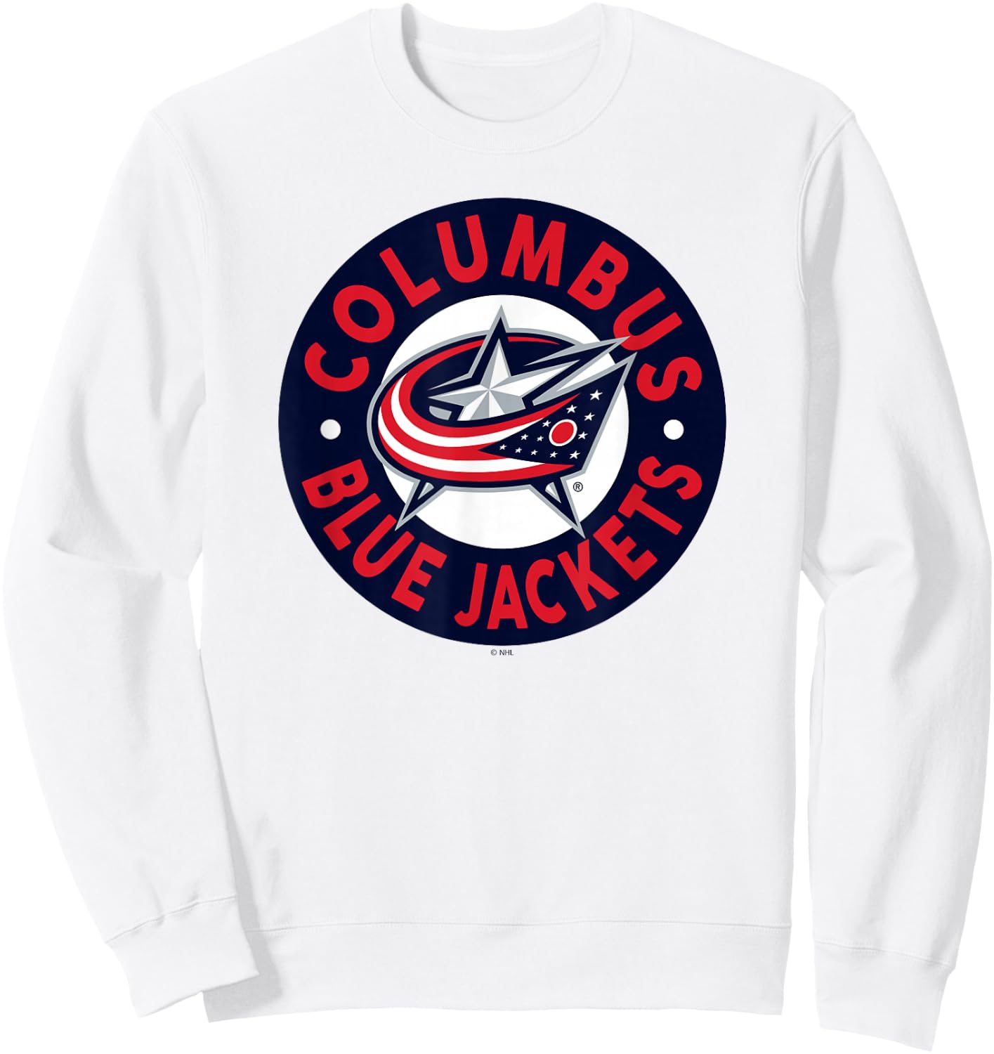 Columbus Blue Jackets Symbol Gray Officially Licensed Sweatshirt - Sweatshirt | White