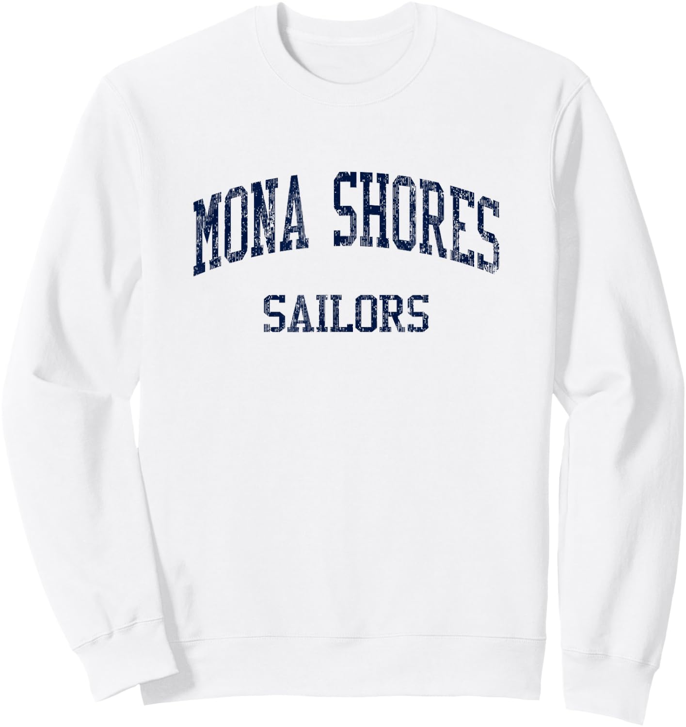 Mona Shores High School HS Muskegon MI Vintage Sports Sweatshirt - Sweatshirt | White