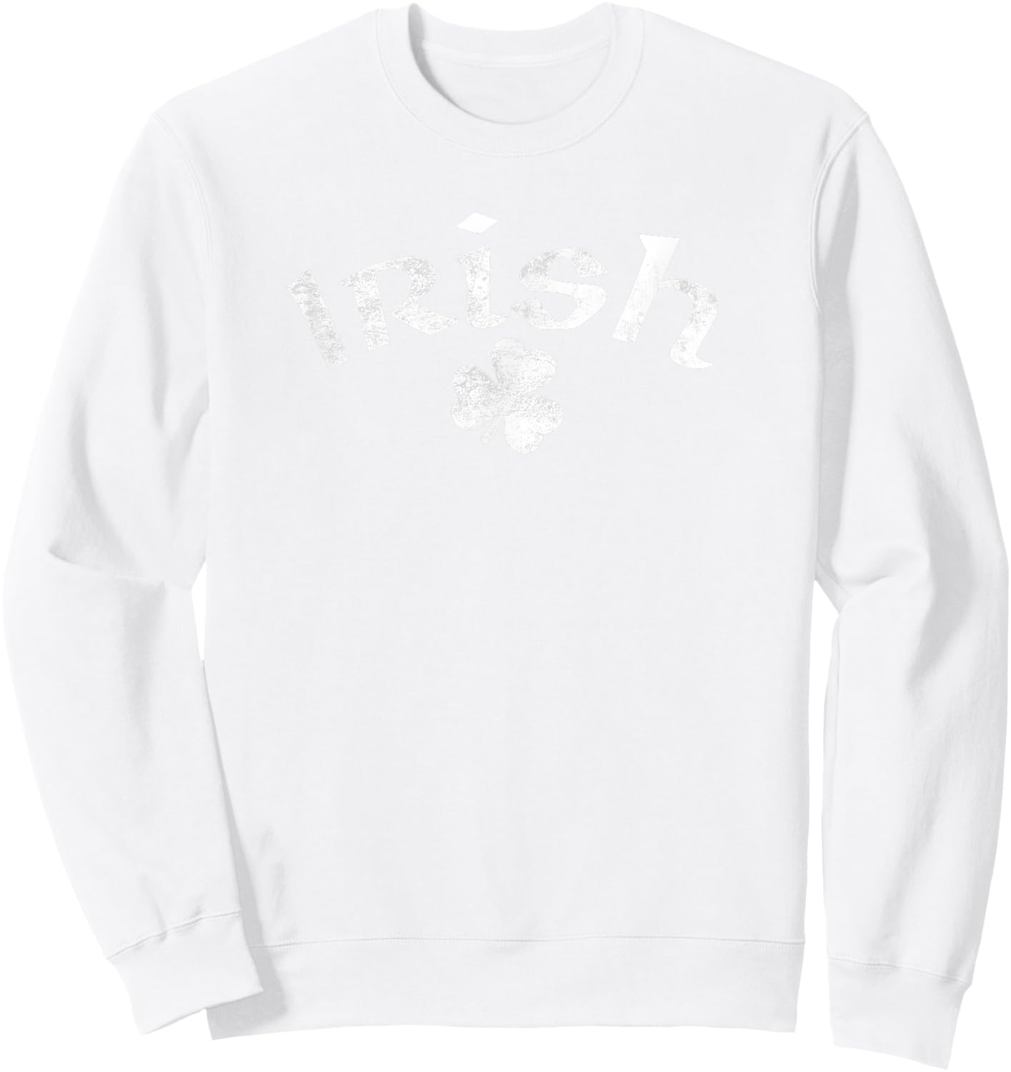 Irish Ireland Shamrock Sweatshirt - Sweatshirt | White
