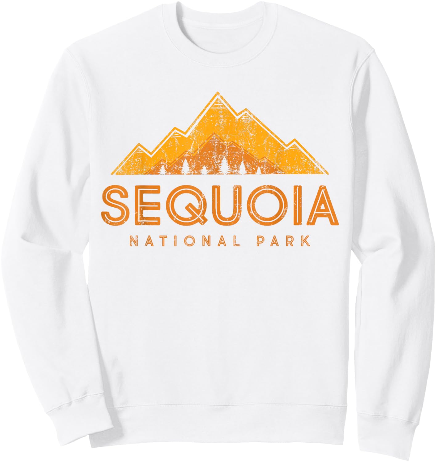 California | Kings Canyon - Vintage Sequoia National Park Sweatshirt - Sweatshirt | White