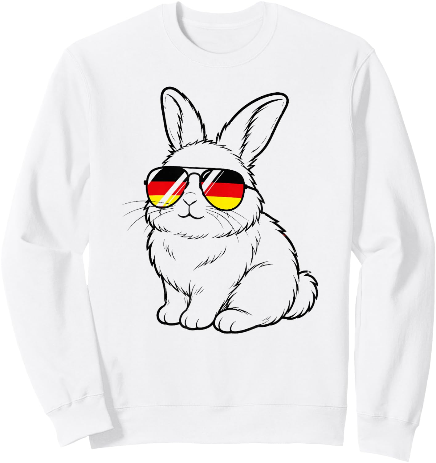 Deutsche Flagge Hase deutsch Deutschland Hasen Sweatshirt - Sweatshirt | White