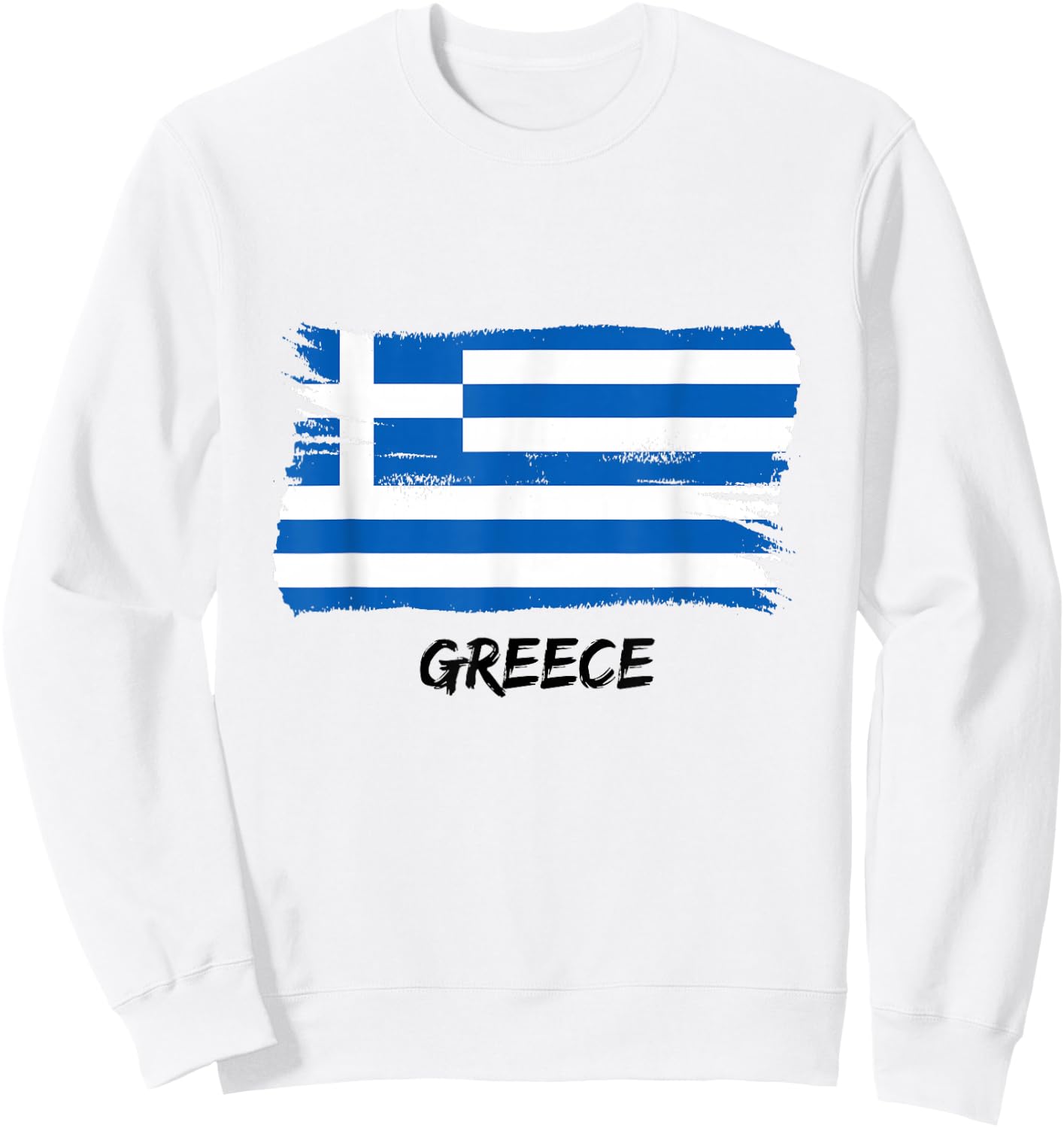 Greek Flag Greece , White Sweatshirt - Sweatshirt | White