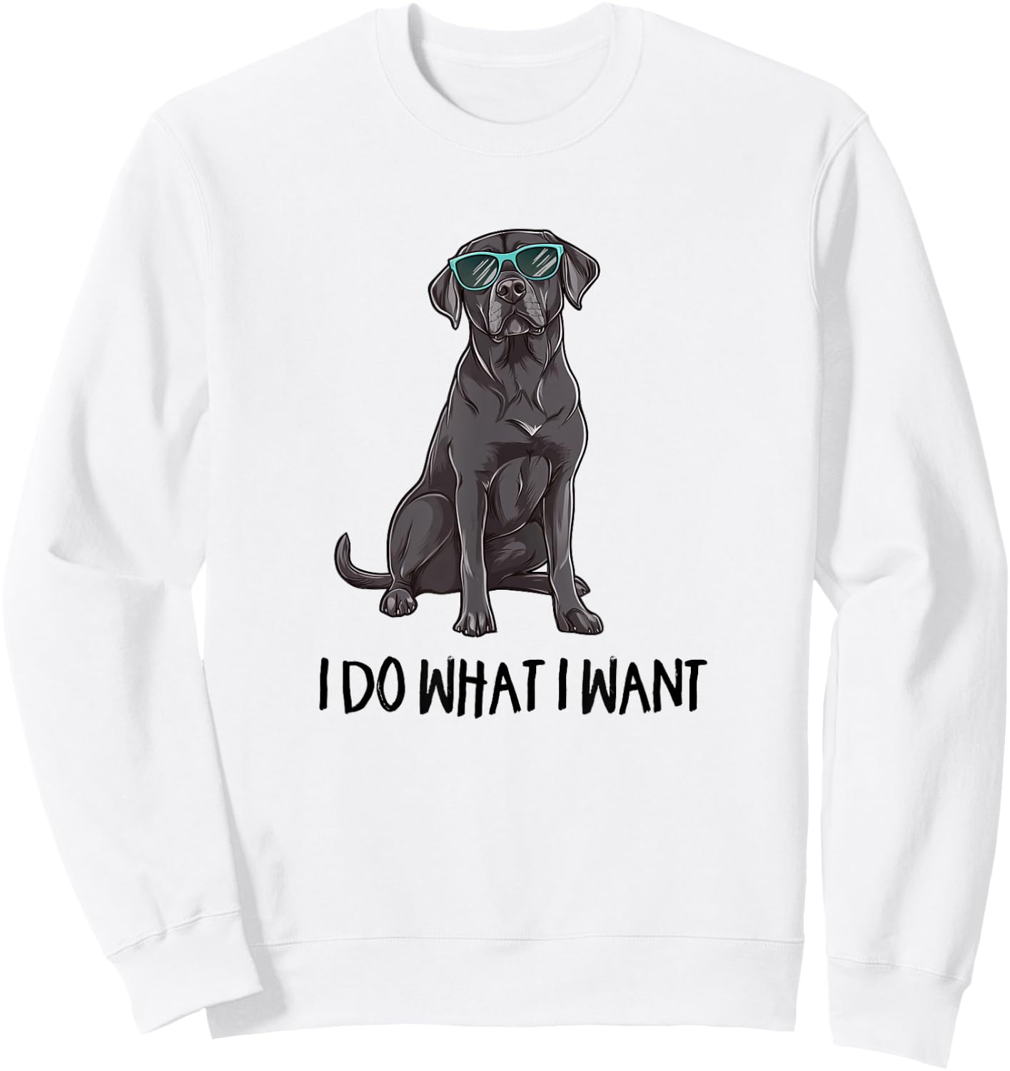 & Kids Funny Do What I Want Black Lab Lover Sweatshirt - Sweatshirt | White