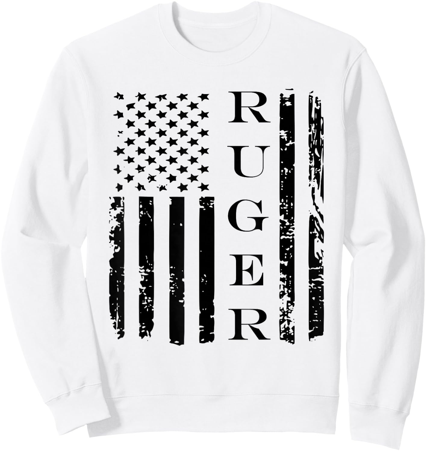 Ruger Family US USA American Flag Sweatshirt - Sweatshirt | White