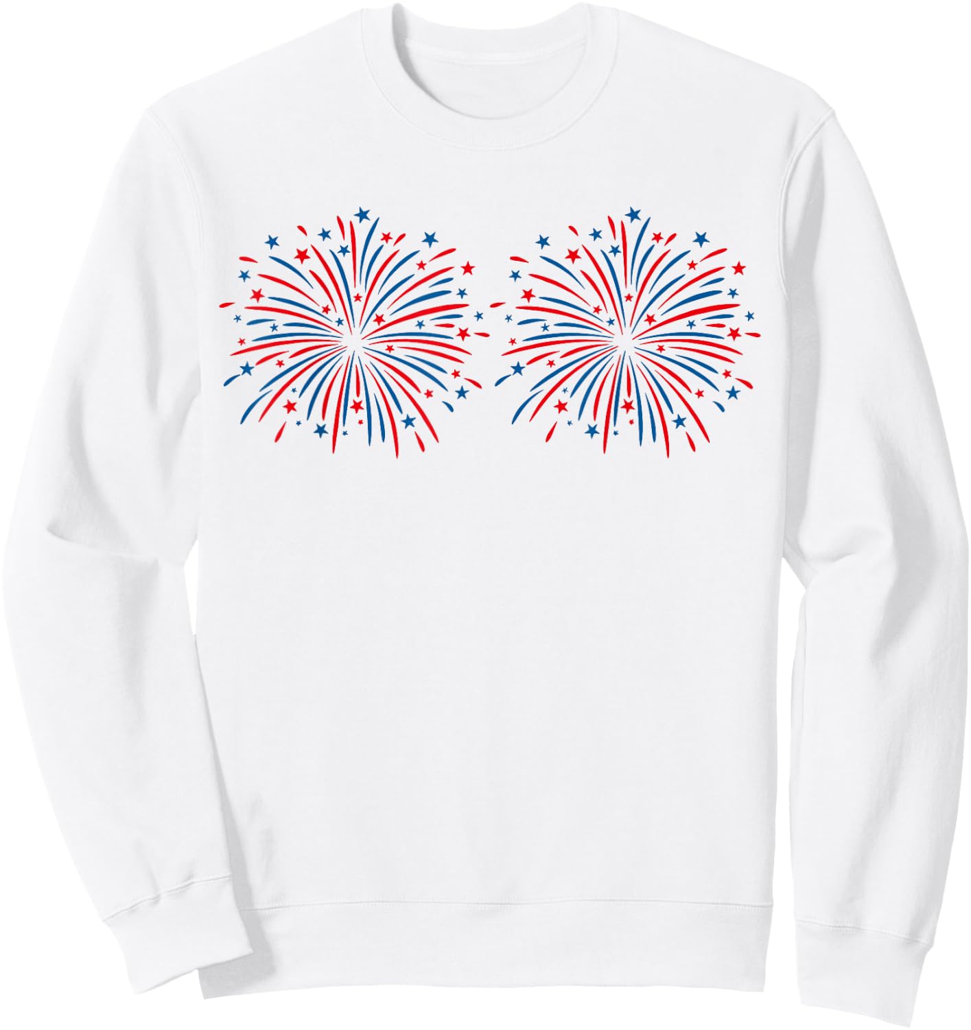 Just Here for The Fireworks 4th of July Couple Matching Sweatshirt - Sweatshirt | White