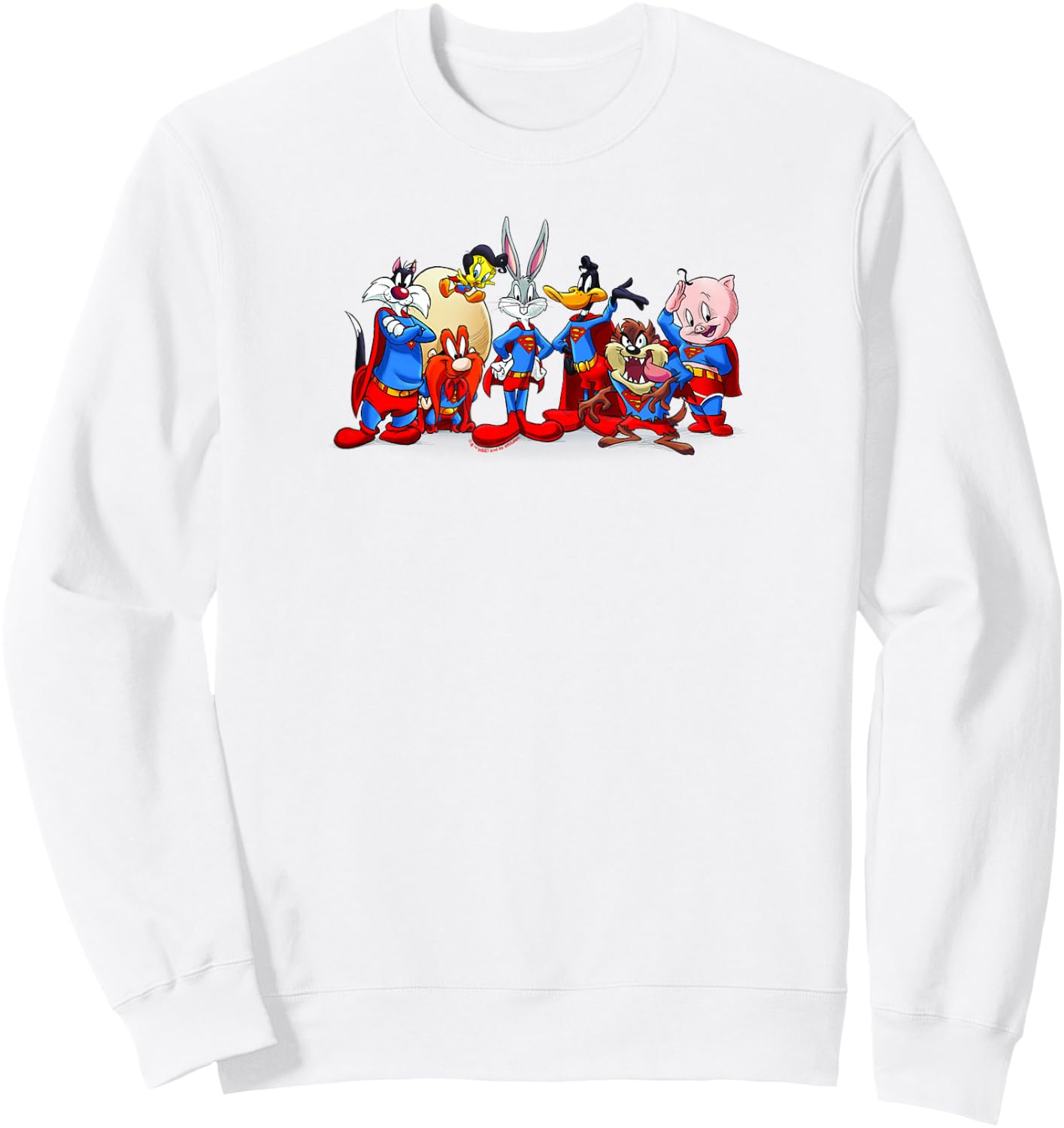 WB 100 Looney Tunes Group Shot Superman Special Collection Sweatshirt - Sweatshirt | White