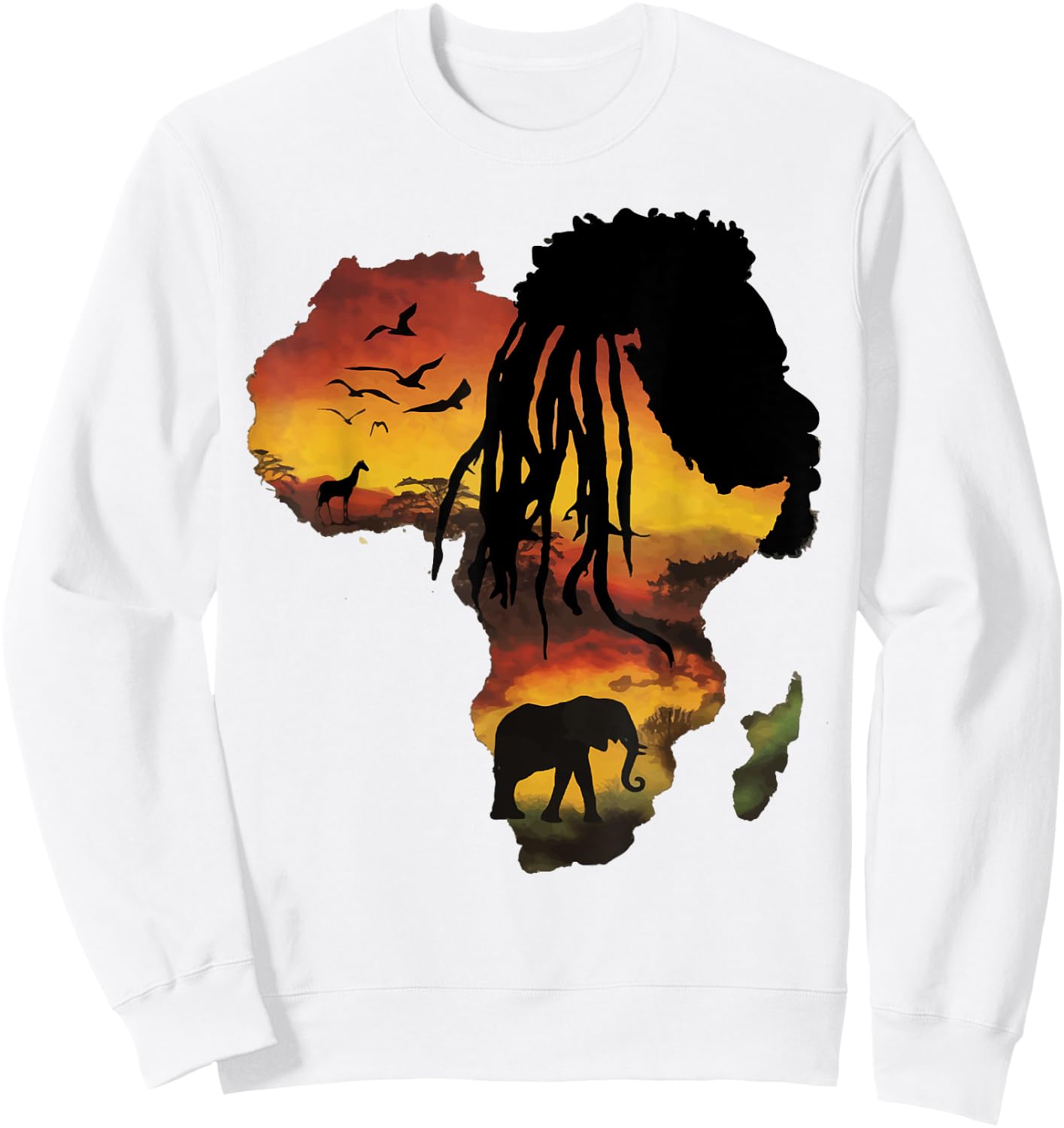 Africa Is Calling I Must Go African Heritage Family Roots Sweatshirt - Sweatshirt | White