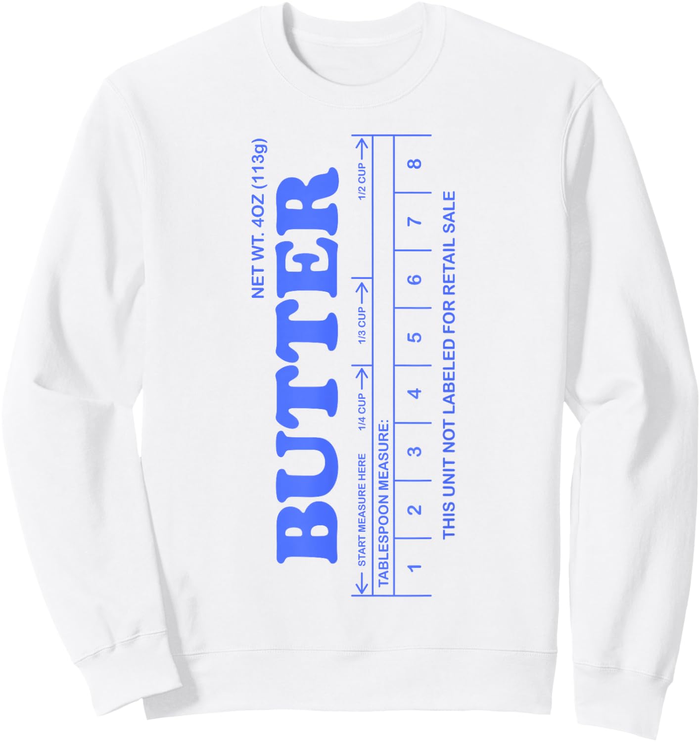 Butter Stick - Blue funny Sweatshirt - Sweatshirt | White