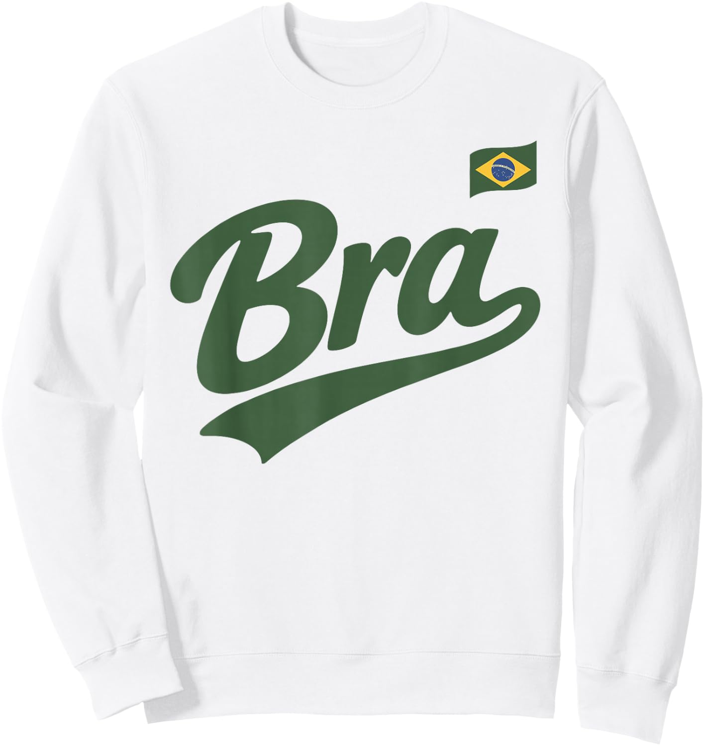 Brazil Vintage Script Fan Sweatshirt - Sweatshirt | White