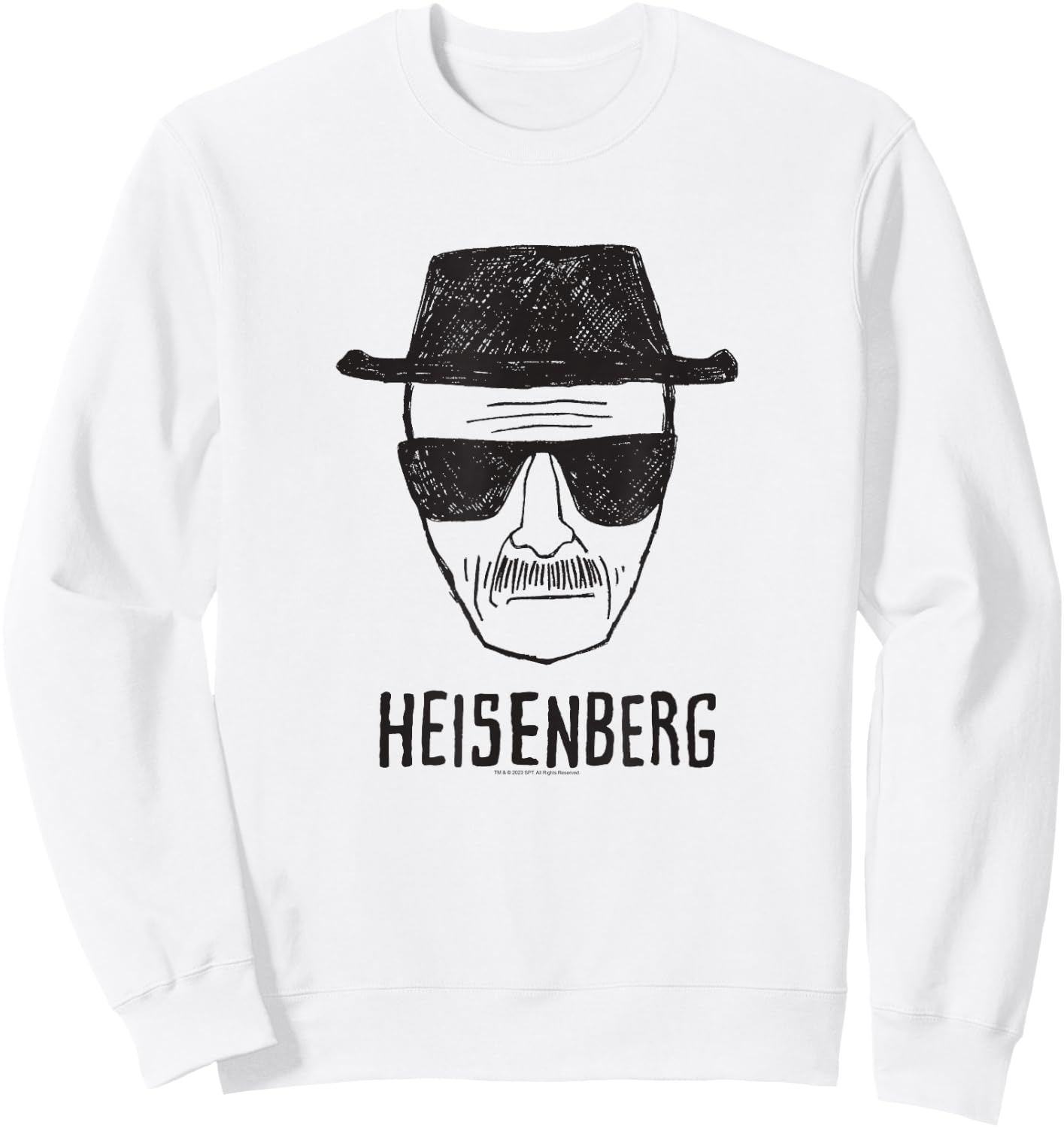 Breaking Bad Heisenberg Sketching , gray Sweatshirt - Sweatshirt | White