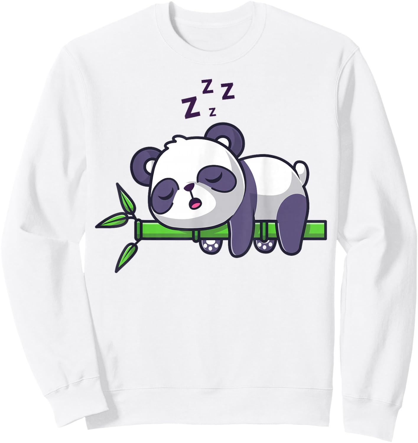 Cute Panda Sleeping Sweatshirt - Sweatshirt | White