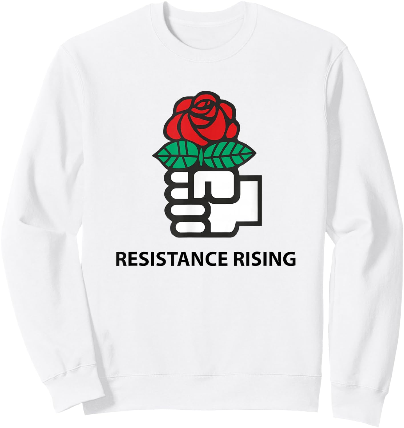 Democratic Socialists of America (DSA) Resistance Rising Sweatshirt - Sweatshirt | White