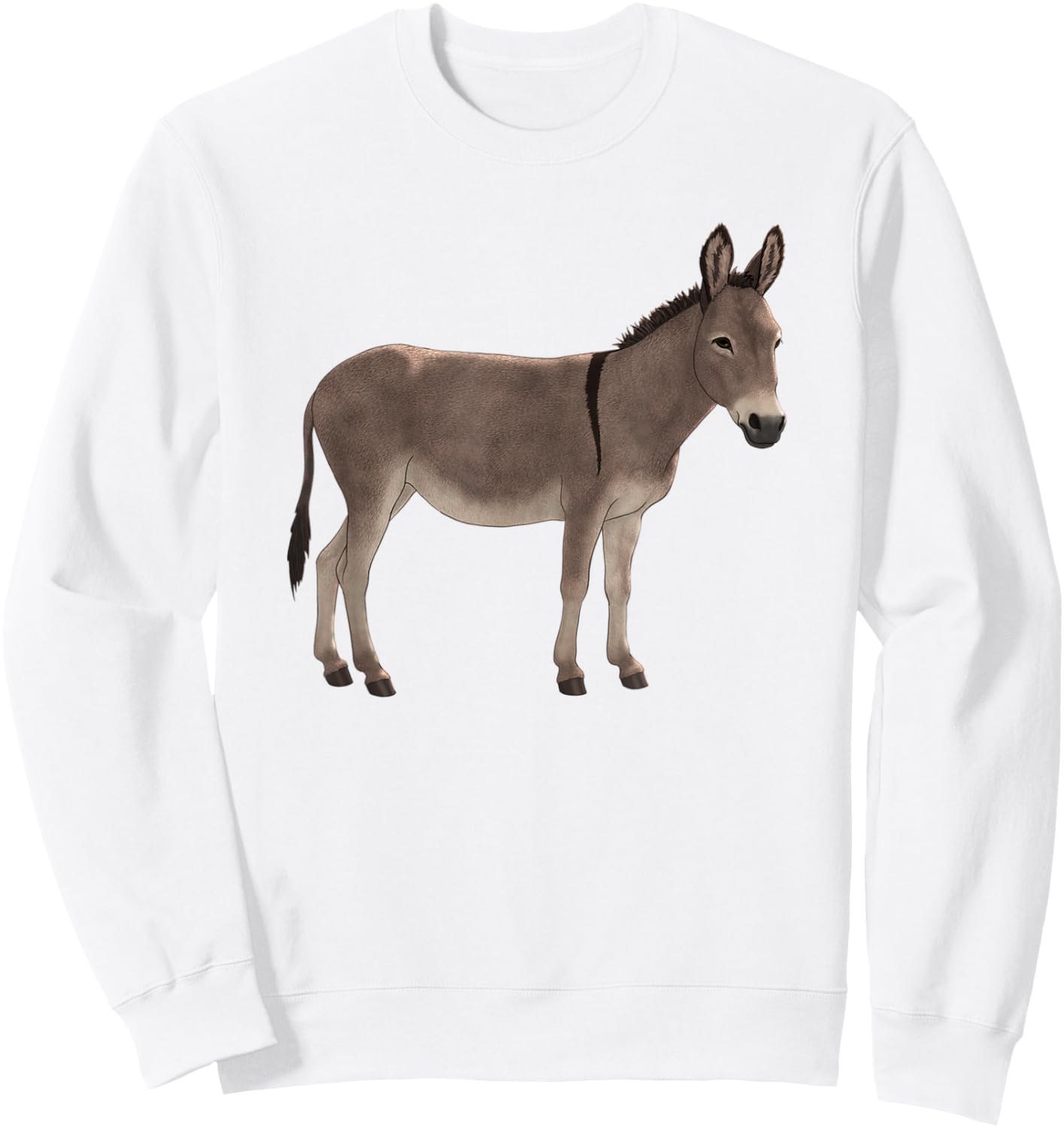 Cute Gray Donkey Wild Burro Animal Nature Lovers Gift Sweatshirt - Sweatshirt | White
