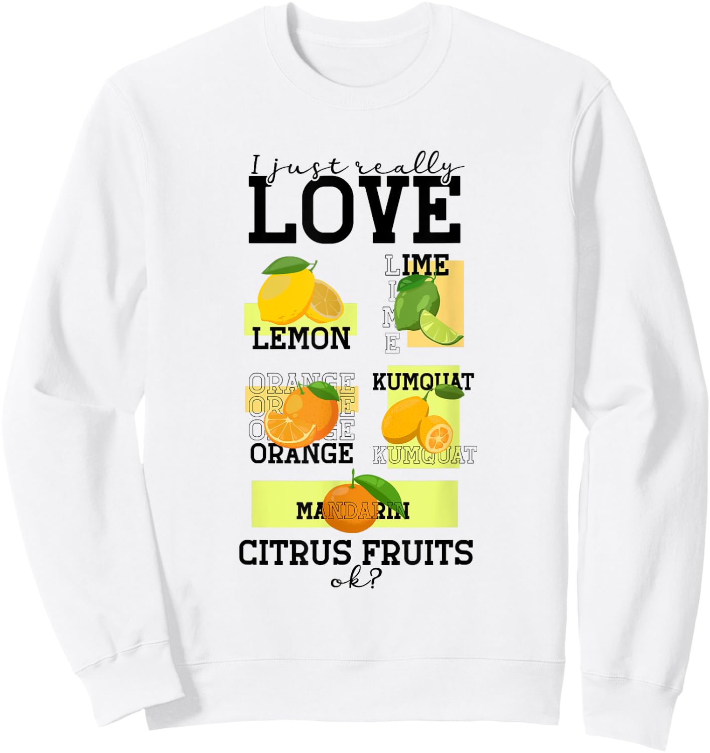 Citrus , white, S Sweatshirt - Sweatshirt | White