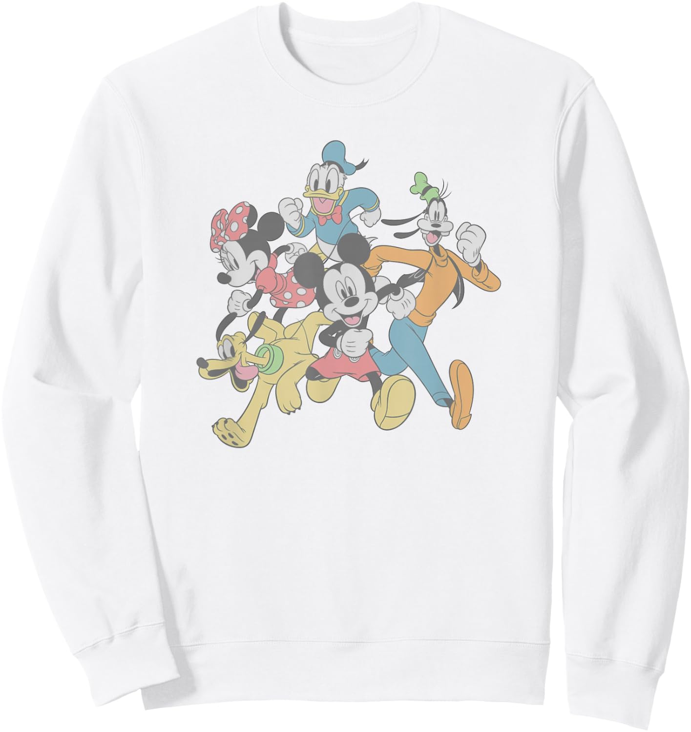 Disney Mickey and Friends Group Shot Running Sweatshirt - Sweatshirt | White