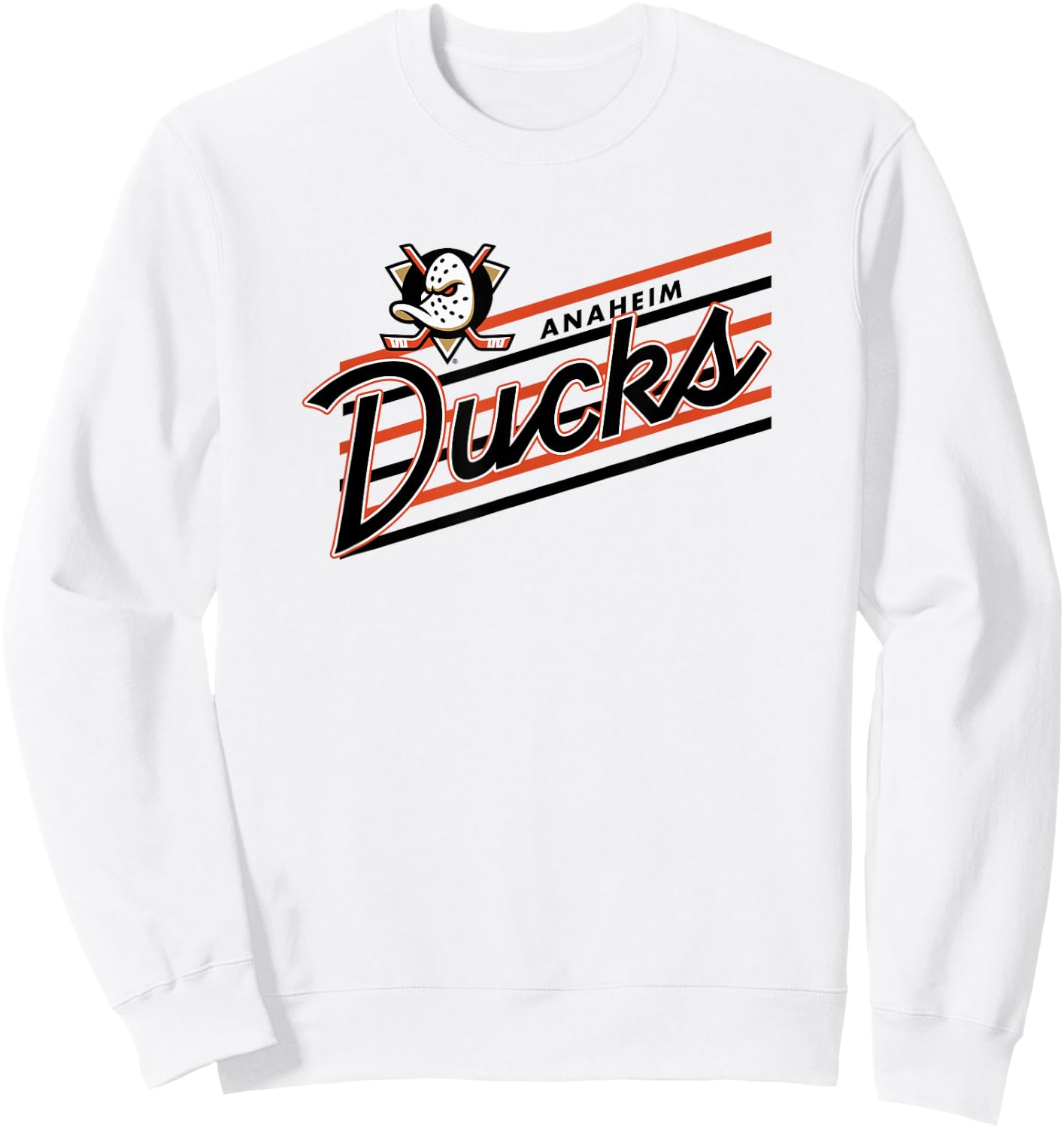 Anaheim Ducks Retro Performer Gray NHL Officially Licensed Sweatshirt - Sweatshirt | White
