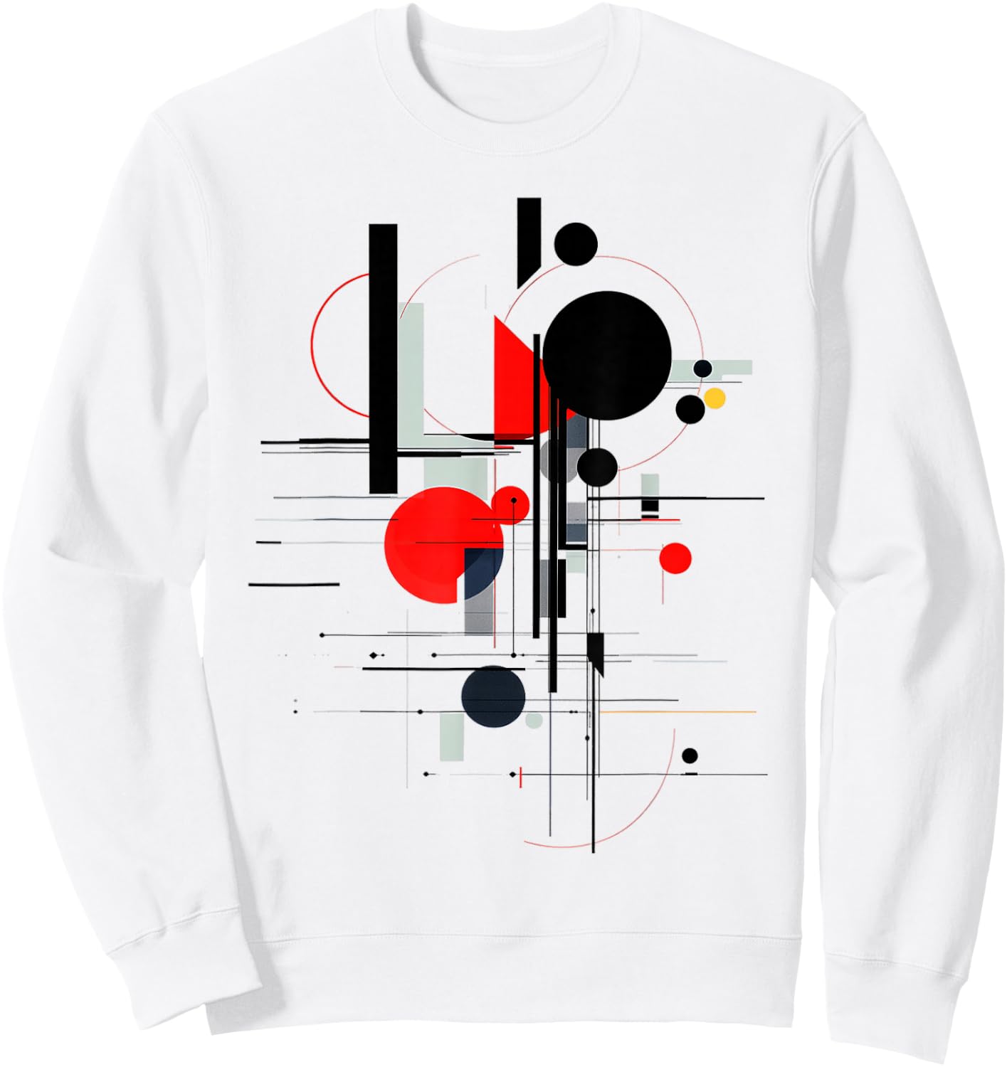 Abstract Art Pattern Painting Geometric Art Work , white, S Sweatshirt - Sweatshirt | White