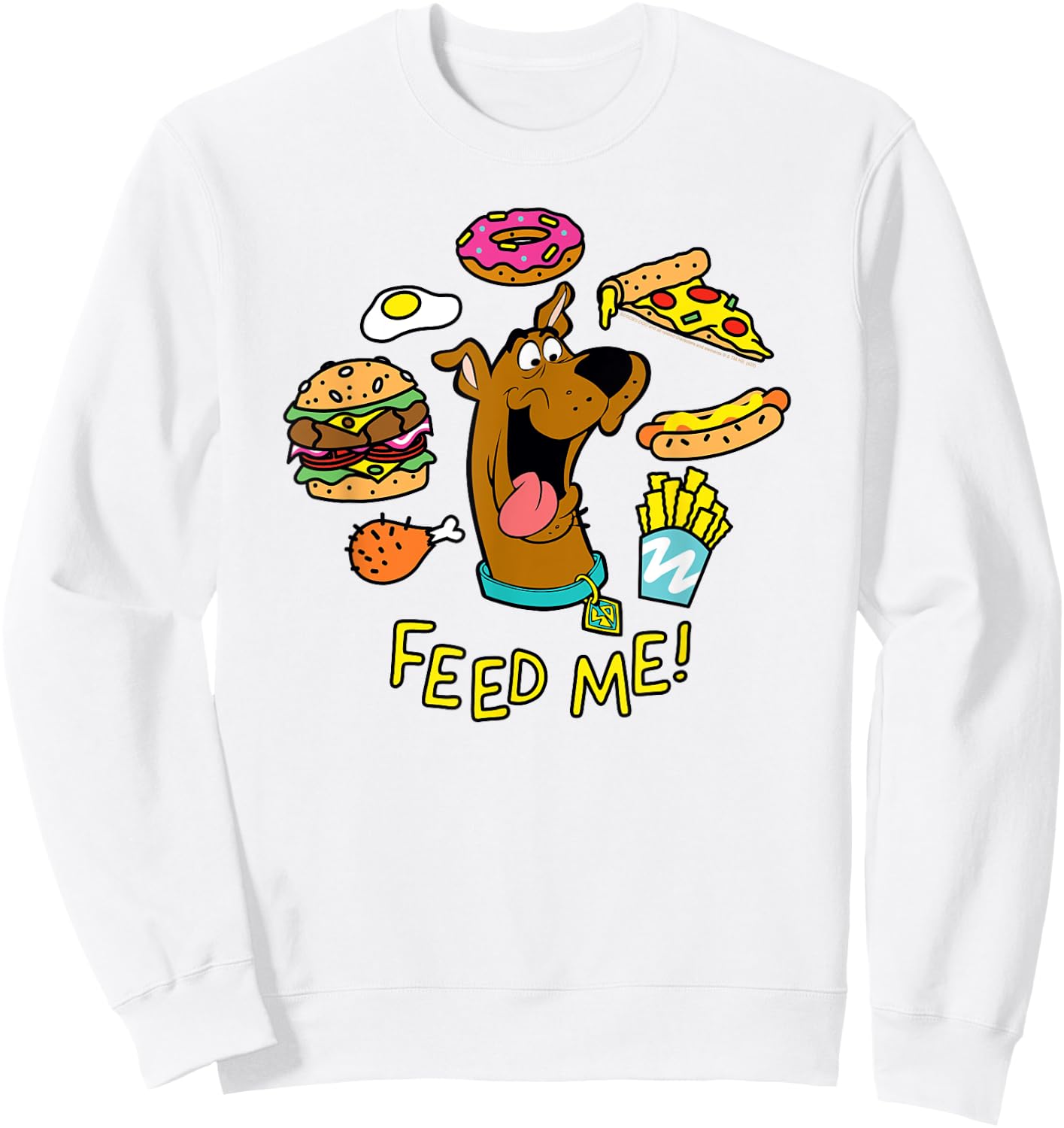 Scooby Doo Feed Me Sweatshirt - Sweatshirt | White