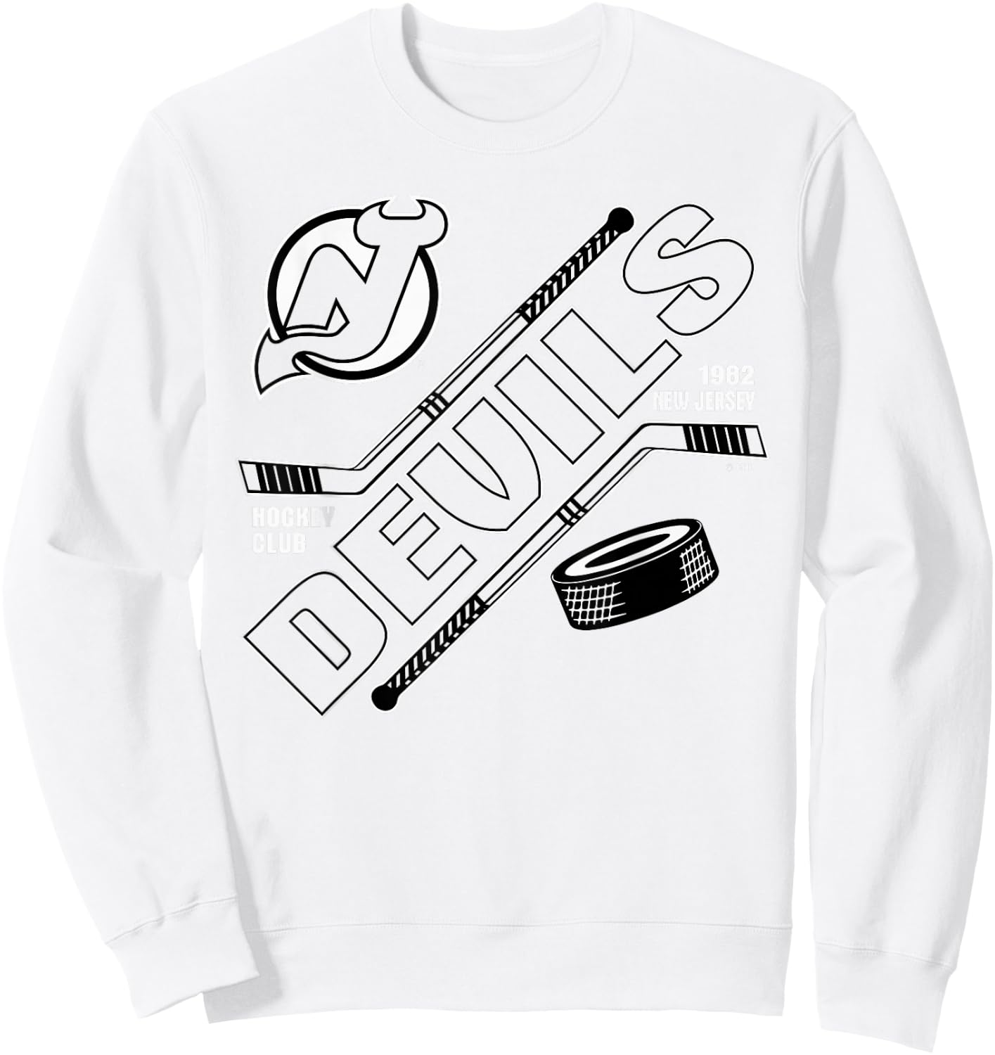 New Jersey Devils Force Red Officially Licensed Sweatshirt - Sweatshirt | White