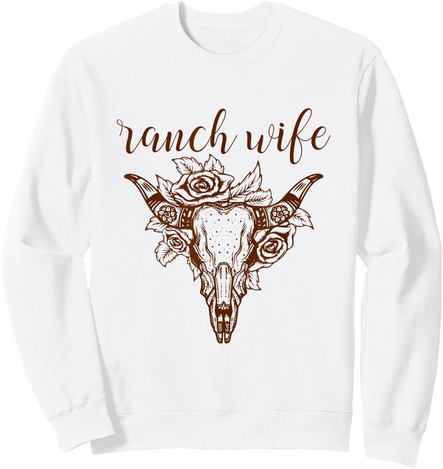 Ranch Wife Country Mama Tried Rodeo Music Outlaw Hippie Barn Sweatshirt - Sweatshirt | White