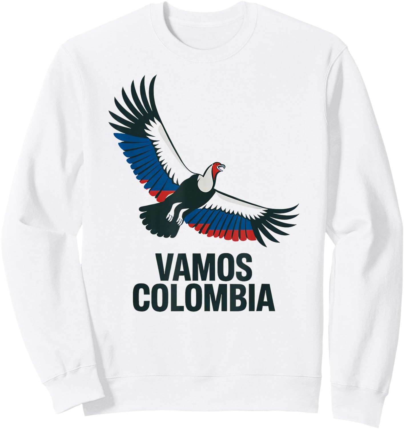 National Vamos Colombia Cheer Pride Country Game Day Sweatshirt - Sweatshirt | White