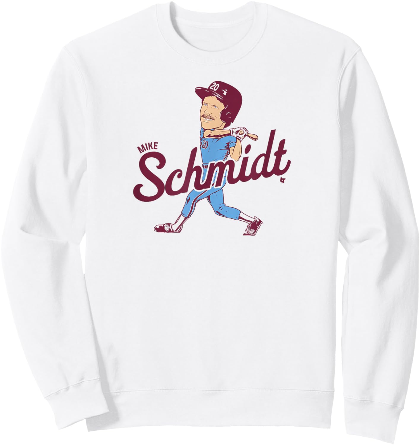 Mike Schmidt - Caricature - Philadelphia Baseball Sweatshirt - Sweatshirt | White