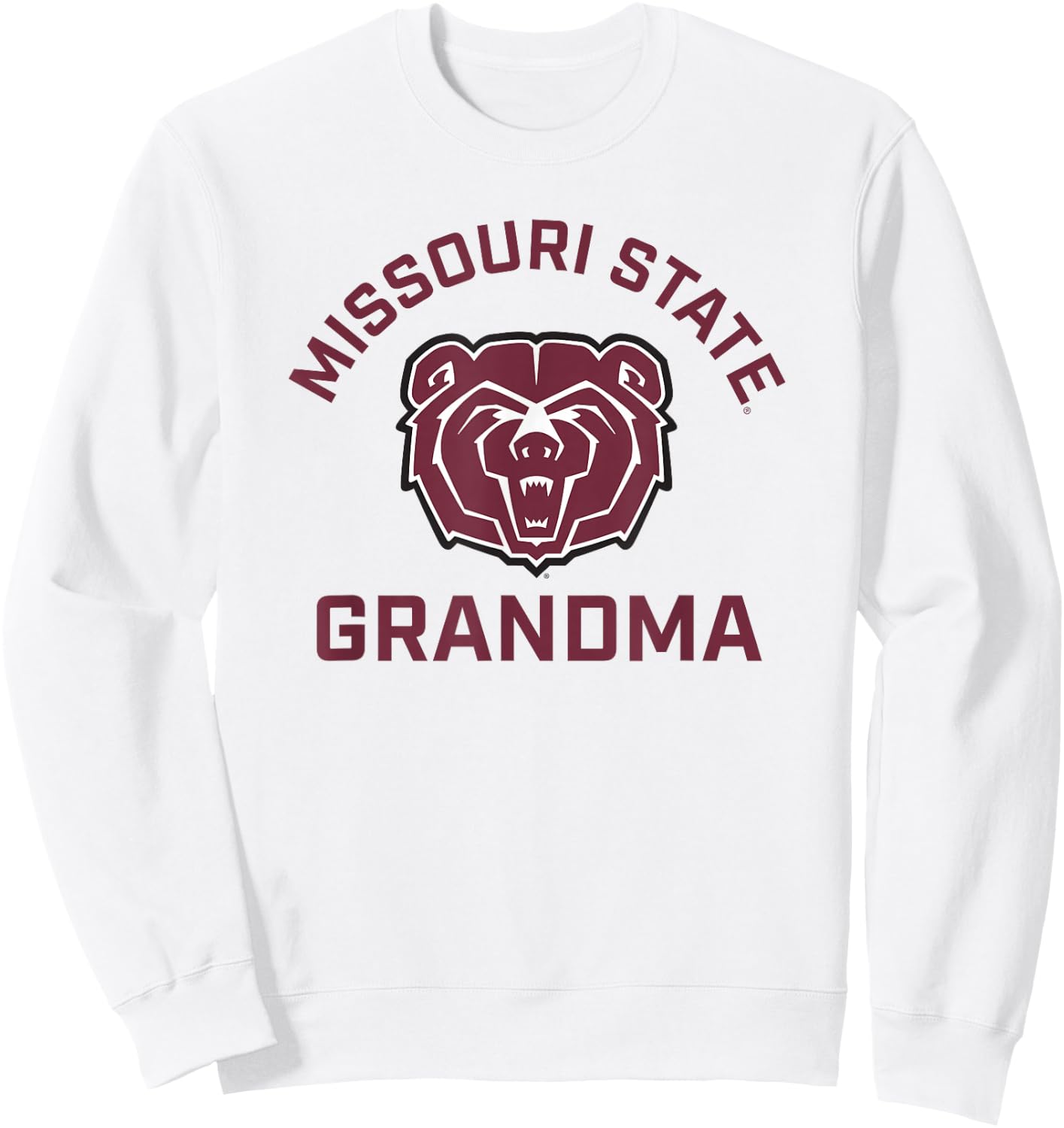 Missouri State University MSU Bears Arched Grandma Sweatshirt - Sweatshirt | White