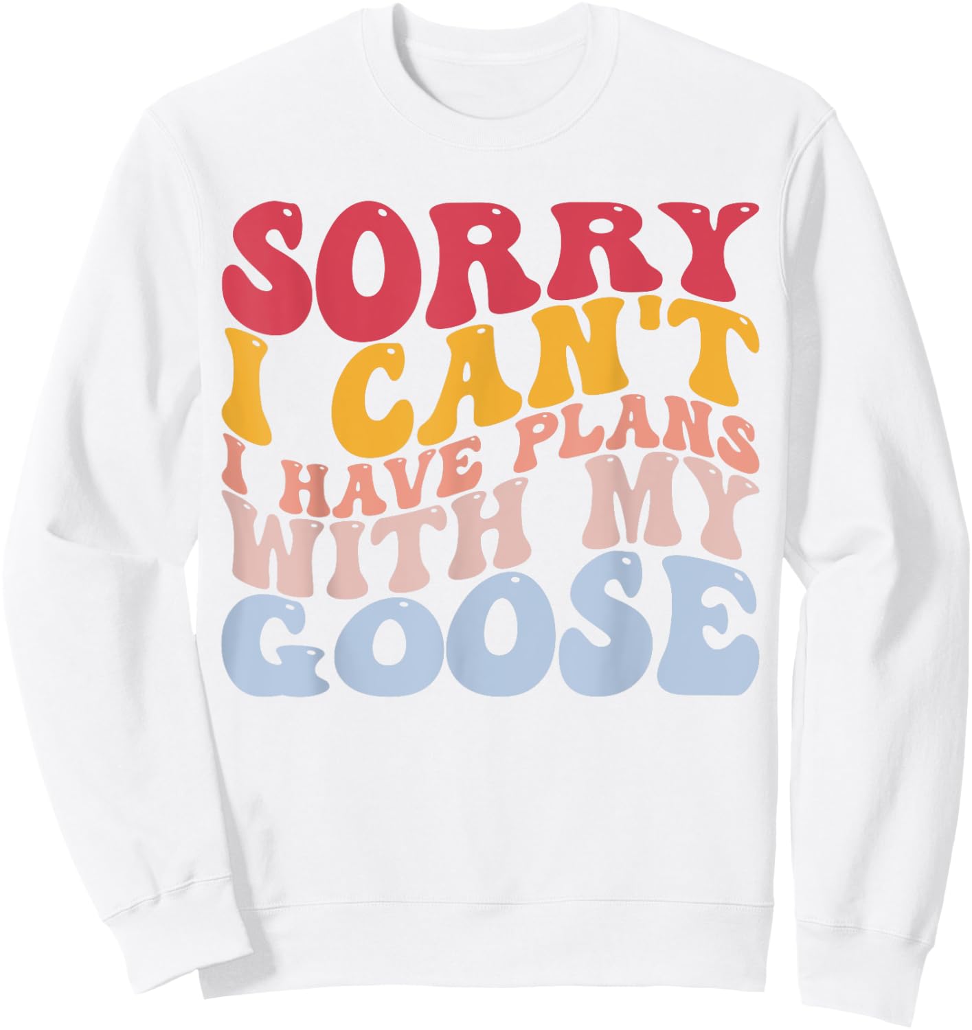 Sorry I Can't I Have Plans With My Goose Goose Lovers Sweatshirt - Sweatshirt | White