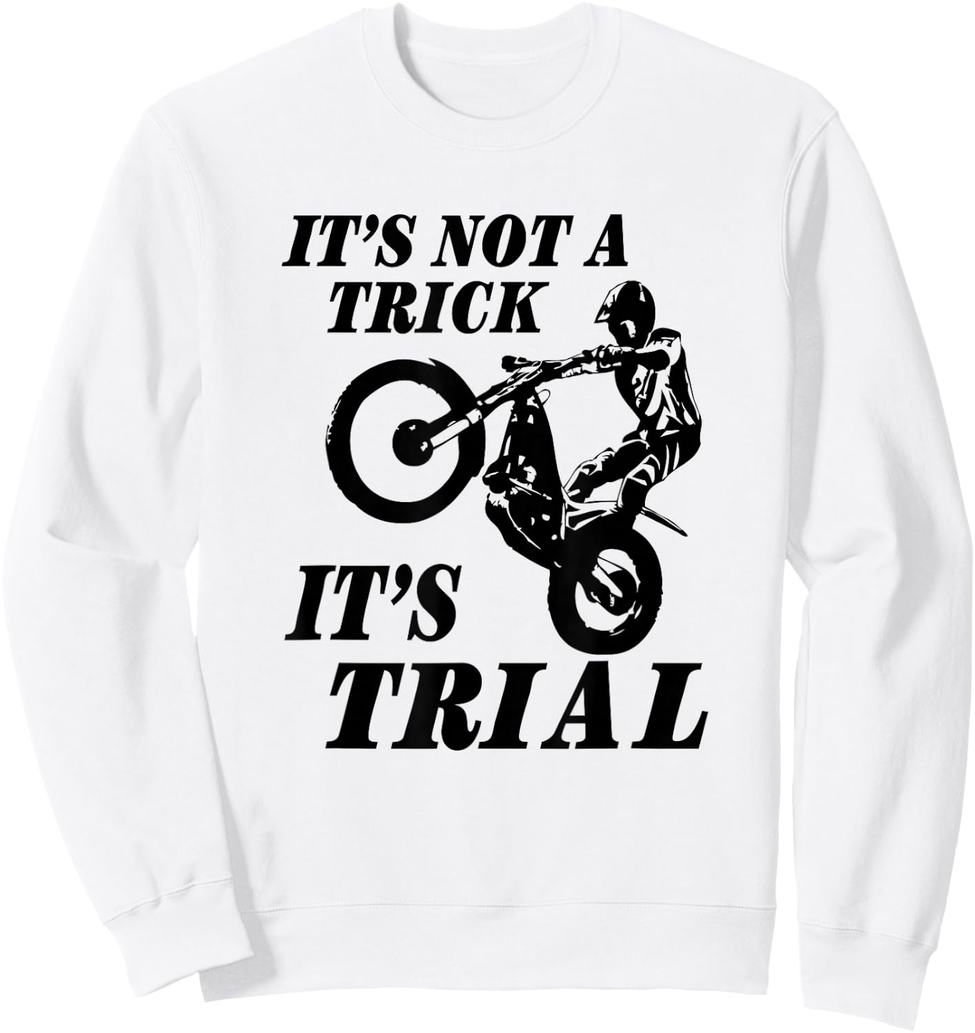 Trial Motorcycle Trial Driver Moto Trial Sweatshirt - Sweatshirt | White