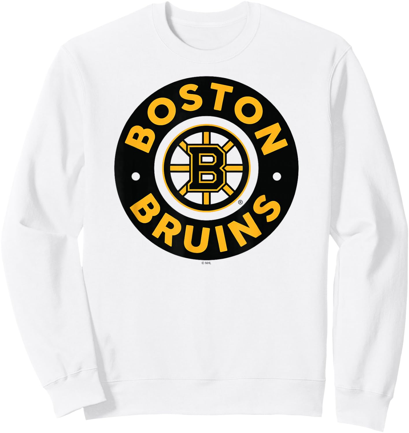 Boston Bruins Symbol White Officially Licensed Sweatshirt - Sweatshirt | White
