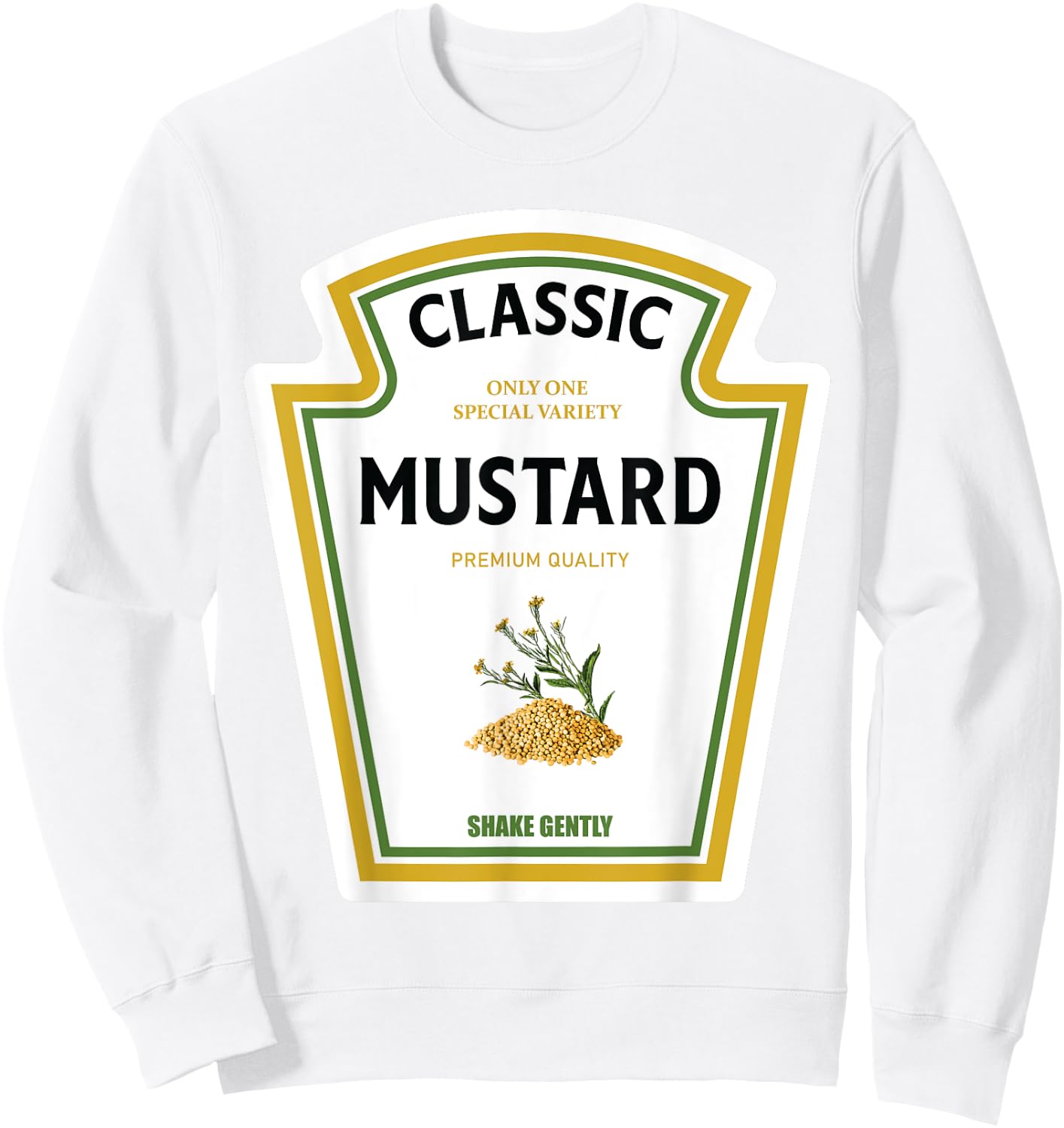 Mustard Halloween 2023 Costume Family Team Ketchup Mayo , yellow Sweatshirt - Sweatshirt | White