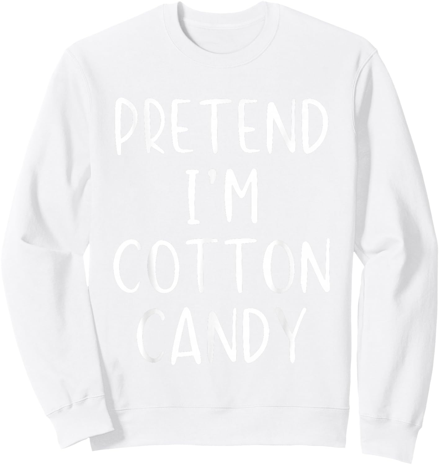 Pretend I'm A Cotton Candy Costume Halloween Simple Kid Sweatshirt - Sweatshirt | White