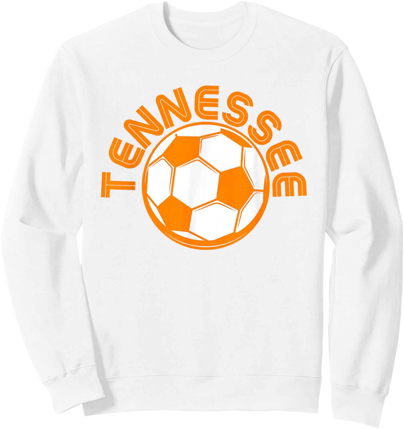 Retro Tennessee TN Orange Vintage Soccer Sweatshirt - Sweatshirt | White