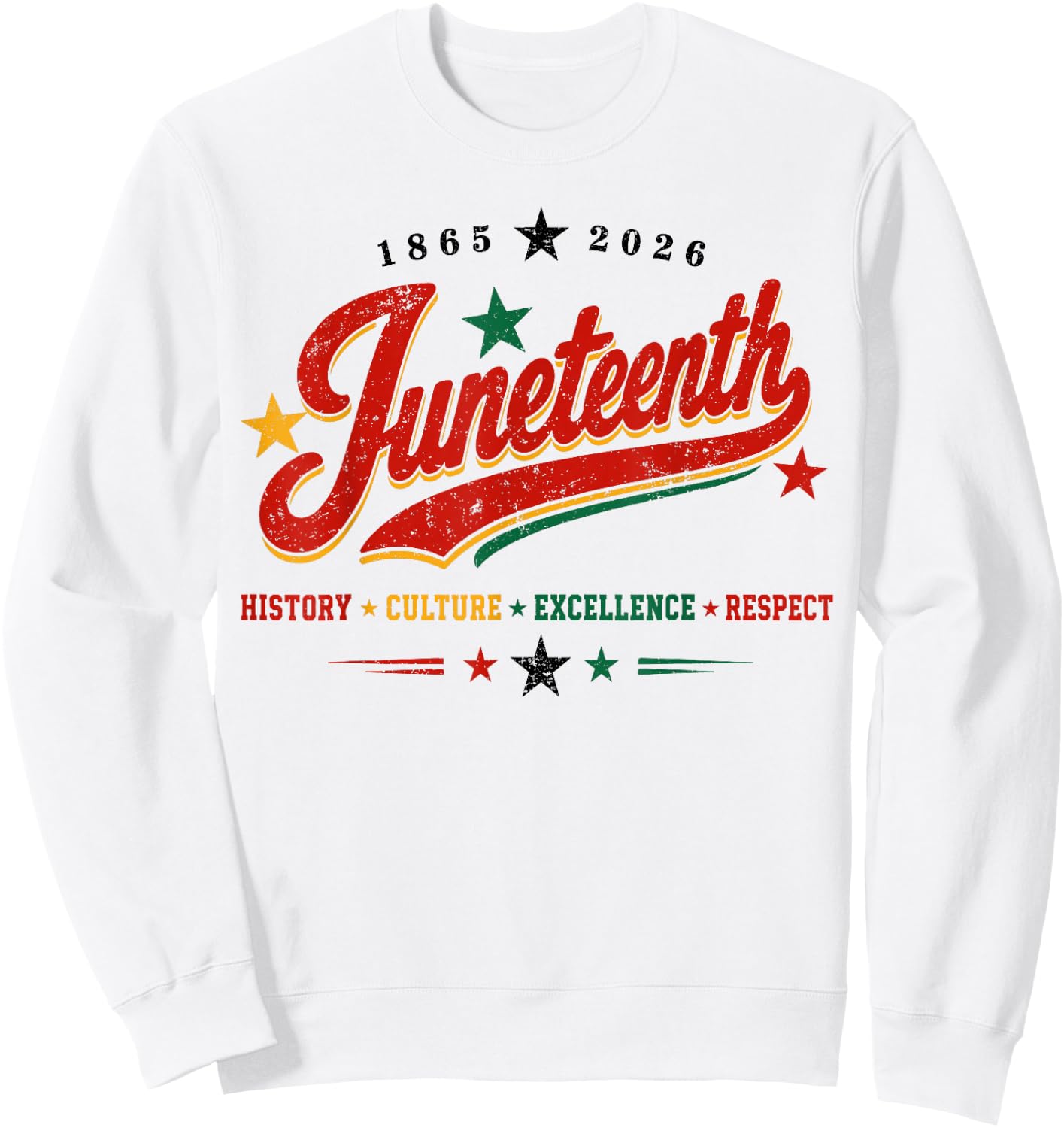 Juneteenth Free-ish 1865 2026 African American Pride Sweatshirt - Sweatshirt | White