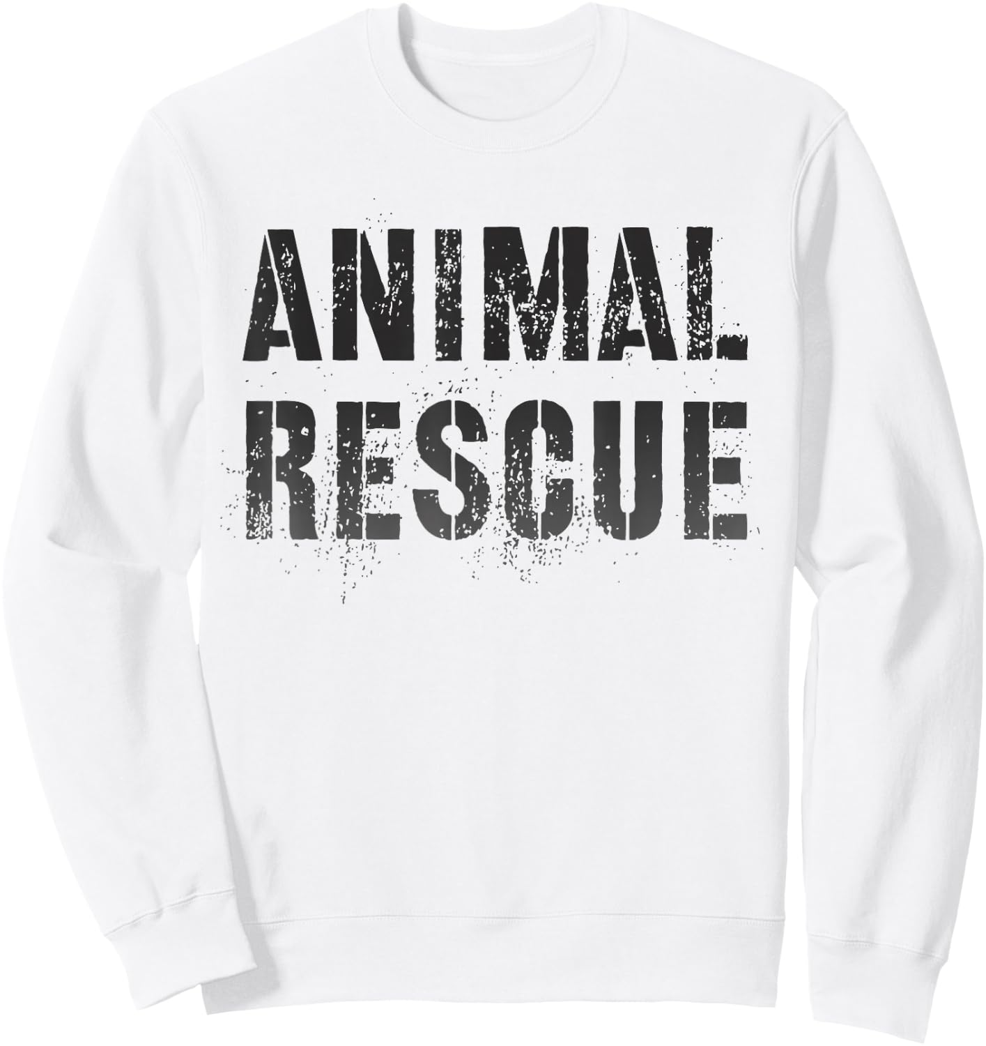 Vintage ANIMAL RESCUE Wild Cats Dogs Adoption Dept Uniform Sweatshirt - Sweatshirt | White