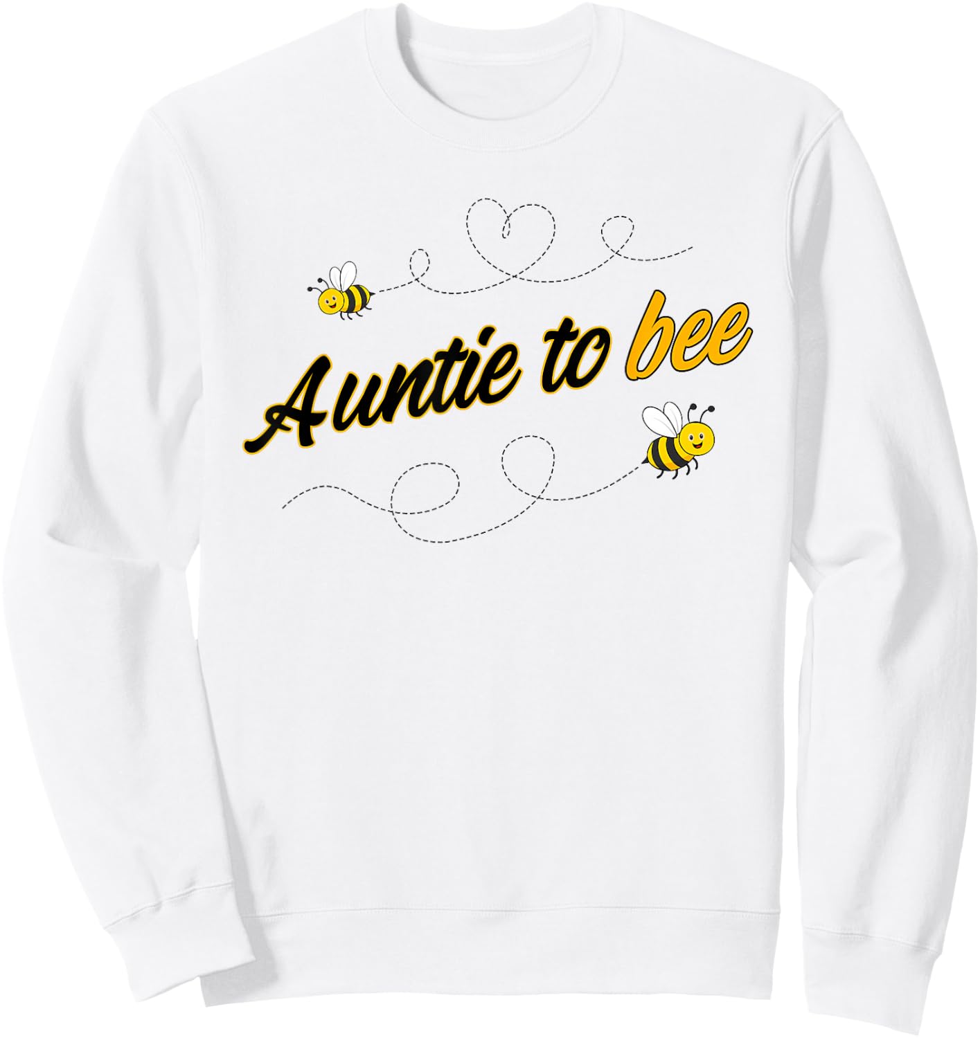 Auntie to Bee Gender Reveal Pregnancy Announcement Sweatshirt - Sweatshirt | White